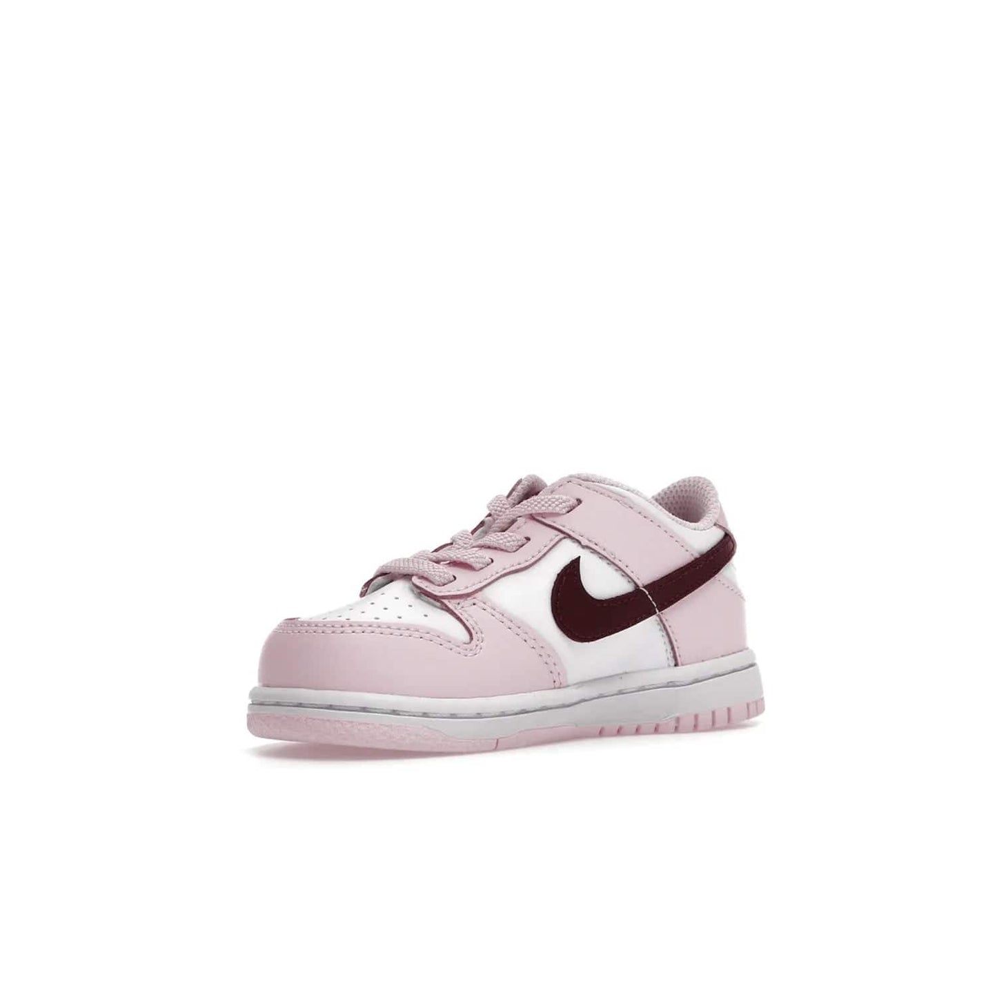 Nike Dunk Low Pink Red White (TD) - Image 15 - Only at www.BallersClubKickz.com - Classic Nike Dunk Low with bright pink and red color blocking. A great addition to any collection. Must-have.