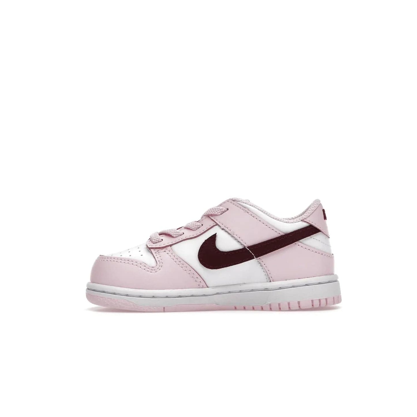 Nike Dunk Low Pink Red White (TD) - Image 19 - Only at www.BallersClubKickz.com - Classic Nike Dunk Low with bright pink and red color blocking. A great addition to any collection. Must-have.
