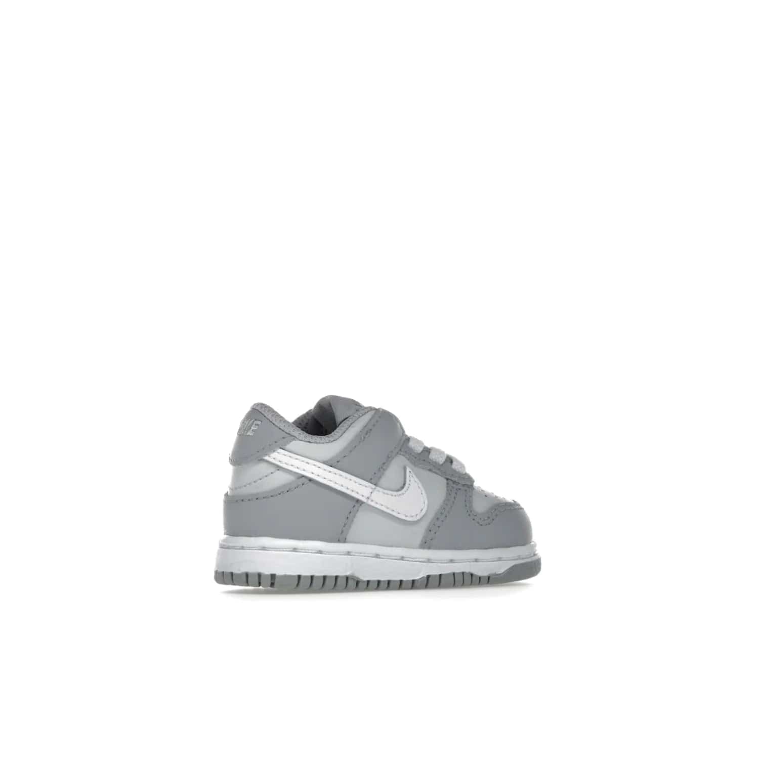 Nike Dunk Low Two-Toned Grey (TD) - Image 34 - Only at www.BallersClubKickz.com - Clean and sharp Nike Dunk Low Two-Toned Grey (TD) release on March 1, 2022. Pure Platinum and White-Wolf Grey design with extra-cushioned midsole for optimal comfort and style.