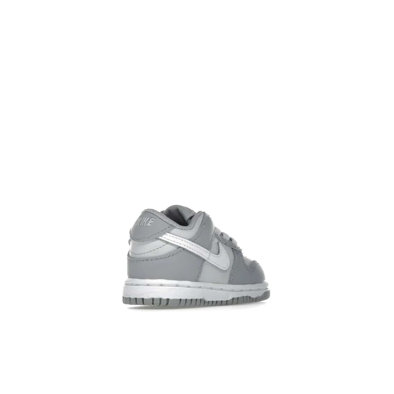 Nike Dunk Low Two-Toned Grey (TD) - Image 32 - Only at www.BallersClubKickz.com - Clean and sharp Nike Dunk Low Two-Toned Grey (TD) release on March 1, 2022. Pure Platinum and White-Wolf Grey design with extra-cushioned midsole for optimal comfort and style.