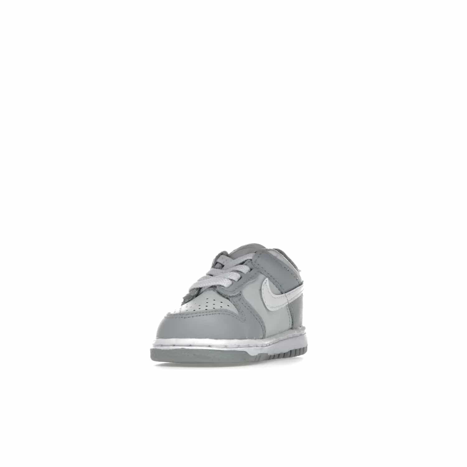 Nike Dunk Low Two-Toned Grey (TD) - Image 13 - Only at www.BallersClubKickz.com - Clean and sharp Nike Dunk Low Two-Toned Grey (TD) release on March 1, 2022. Pure Platinum and White-Wolf Grey design with extra-cushioned midsole for optimal comfort and style.