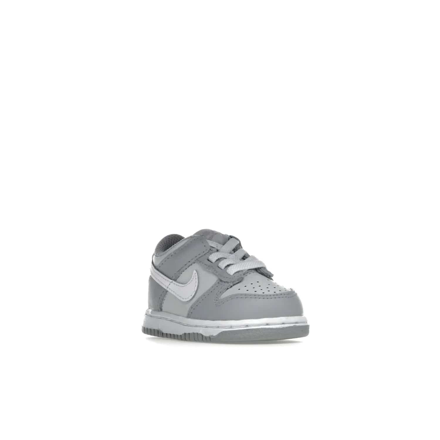 Nike Dunk Low Two-Toned Grey (TD) - Image 6 - Only at www.BallersClubKickz.com - Clean and sharp Nike Dunk Low Two-Toned Grey (TD) release on March 1, 2022. Pure Platinum and White-Wolf Grey design with extra-cushioned midsole for optimal comfort and style.