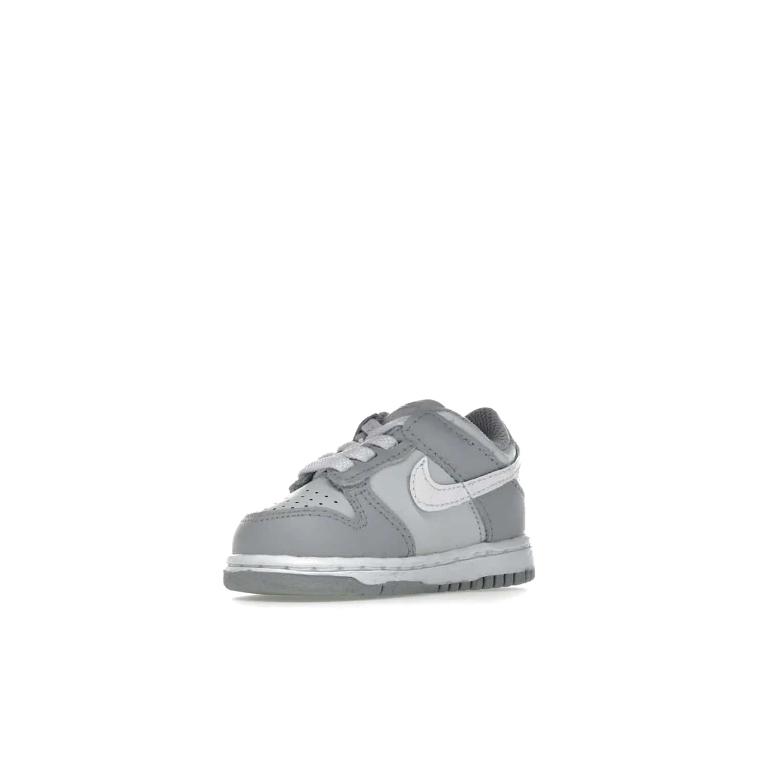 Nike Dunk Low Two-Toned Grey (TD) - Image 15 - Only at www.BallersClubKickz.com - Clean and sharp Nike Dunk Low Two-Toned Grey (TD) release on March 1, 2022. Pure Platinum and White-Wolf Grey design with extra-cushioned midsole for optimal comfort and style.