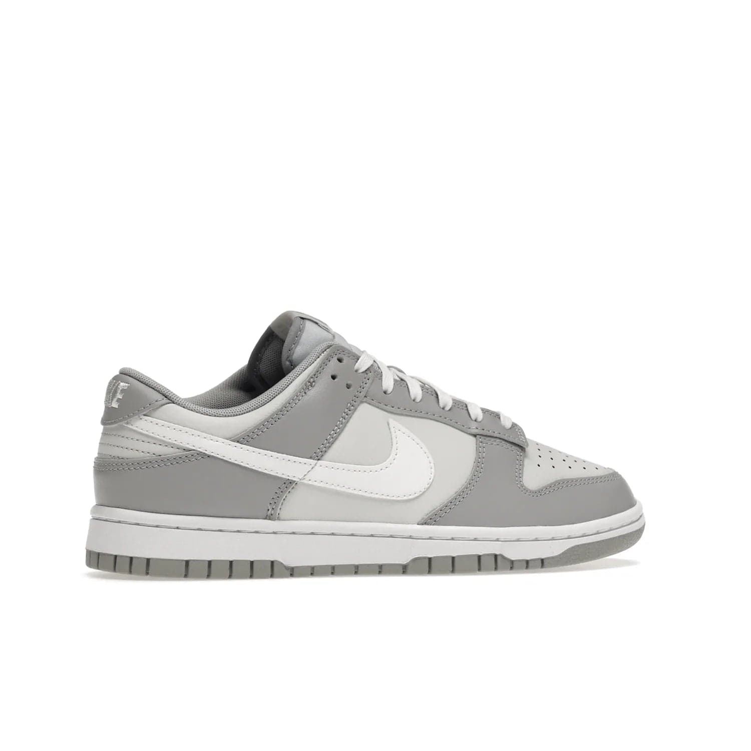 Nike Dunk Low Two Tone Grey - Image 35 - Only at www.BallersClubKickz.com - Fresh Nike Dunk Low Two Tone Grey leather/overlay Sneaker. White Swoosh detailing, nylon tongue, woven label and Air Sole. Get yours and stay on the trend.