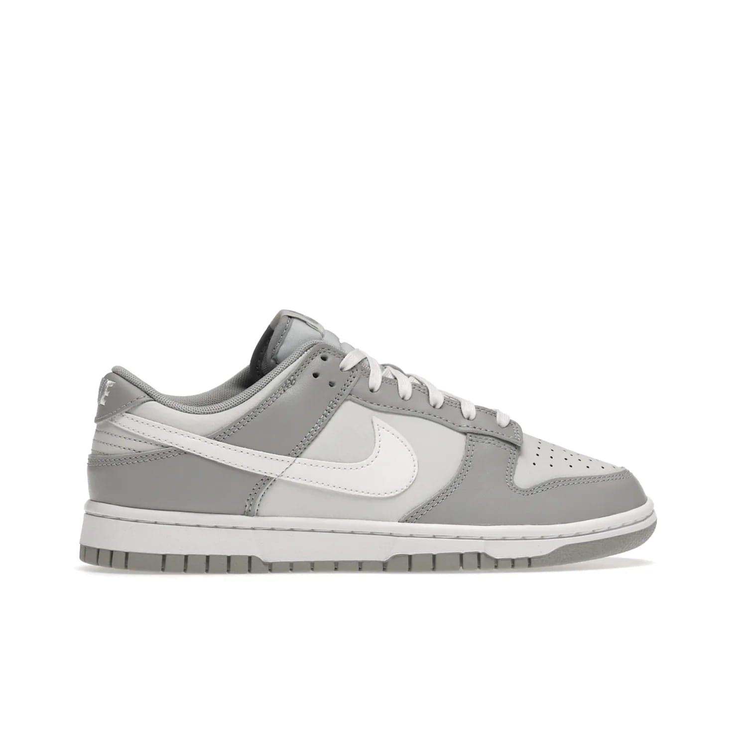 Nike Dunk Low Two Tone Grey - Image 36 - Only at www.BallersClubKickz.com - Fresh Nike Dunk Low Two Tone Grey leather/overlay Sneaker. White Swoosh detailing, nylon tongue, woven label and Air Sole. Get yours and stay on the trend.