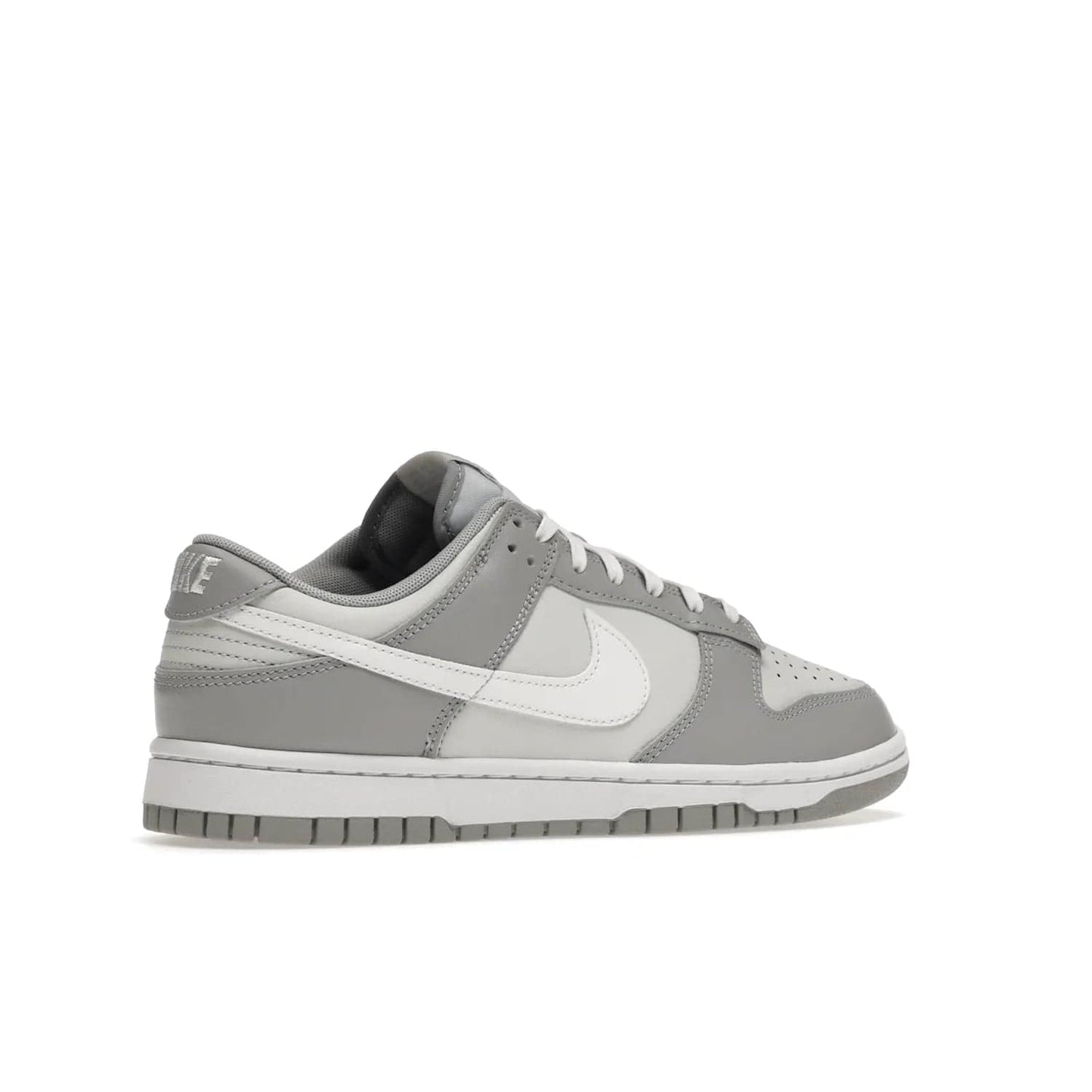 Nike Dunk Low Two Tone Grey - Image 34 - Only at www.BallersClubKickz.com - Fresh Nike Dunk Low Two Tone Grey leather/overlay Sneaker. White Swoosh detailing, nylon tongue, woven label and Air Sole. Get yours and stay on the trend.
