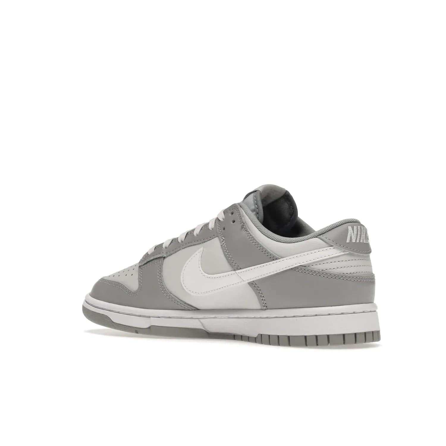 Nike Dunk Low Two Tone Grey - Image 23 - Only at www.BallersClubKickz.com - Fresh Nike Dunk Low Two Tone Grey leather/overlay Sneaker. White Swoosh detailing, nylon tongue, woven label and Air Sole. Get yours and stay on the trend.