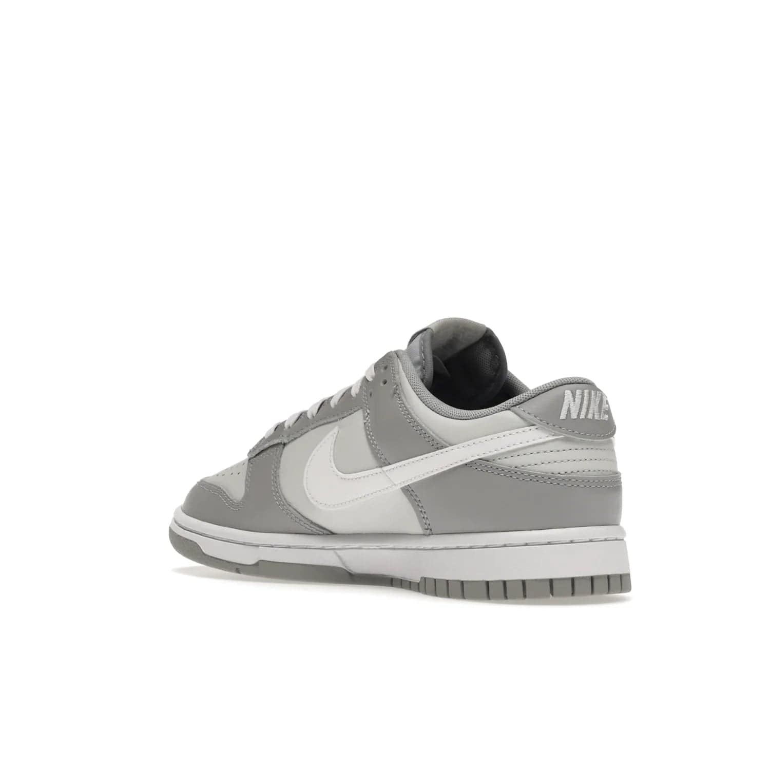 Nike Dunk Low Two Tone Grey - Image 24 - Only at www.BallersClubKickz.com - Fresh Nike Dunk Low Two Tone Grey leather/overlay Sneaker. White Swoosh detailing, nylon tongue, woven label and Air Sole. Get yours and stay on the trend.