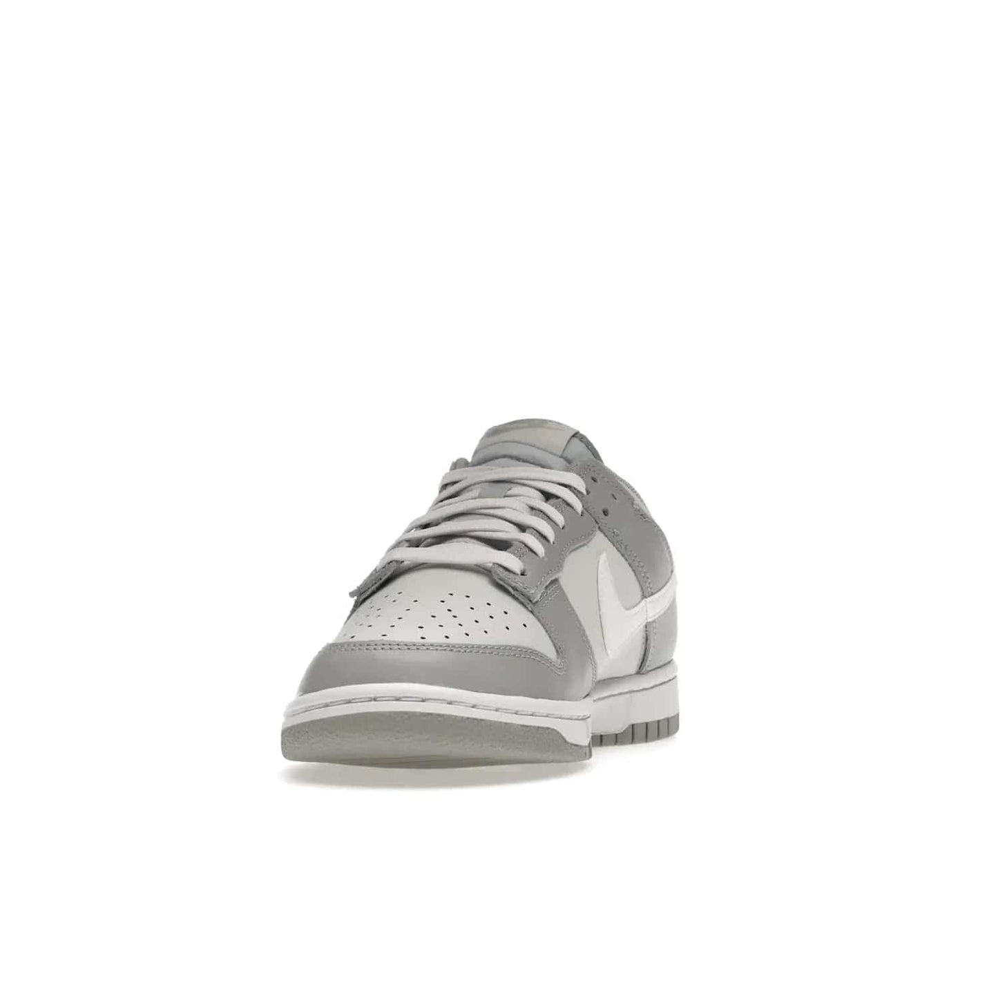 Nike Dunk Low Two Tone Grey - Image 12 - Only at www.BallersClubKickz.com - Fresh Nike Dunk Low Two Tone Grey leather/overlay Sneaker. White Swoosh detailing, nylon tongue, woven label and Air Sole. Get yours and stay on the trend.