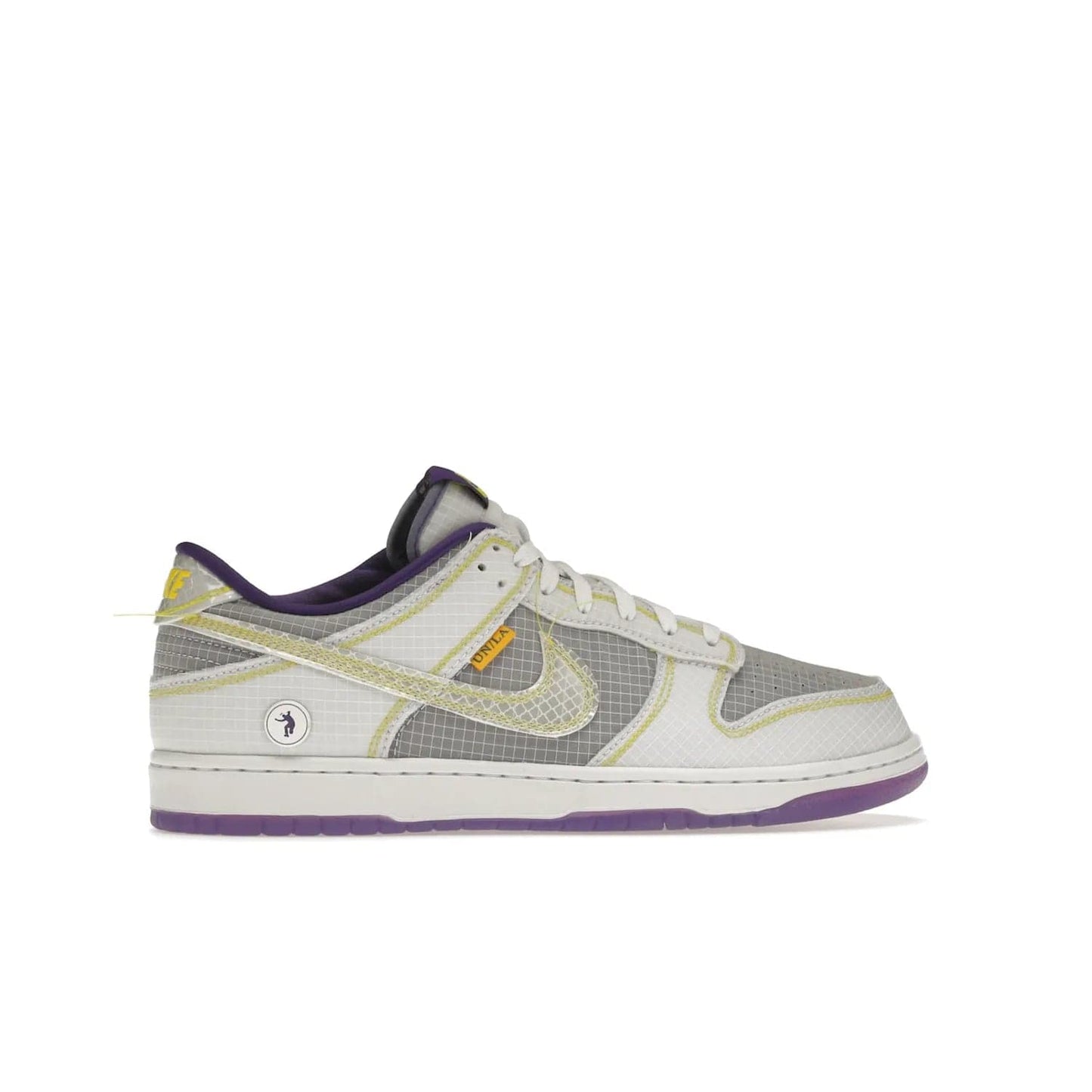 Nike Dunk Low Union Passport Pack Court Purple - Image 36 - Only at www.BallersClubKickz.com - Nike Dunk Low Union LA Passport Pack Court Purple features Court Purple and white smooth leather construction and Union LA Frontman logo on the heel. Releasing in April of 2022, this iconic shoe will make a splash in the streetwear world.
