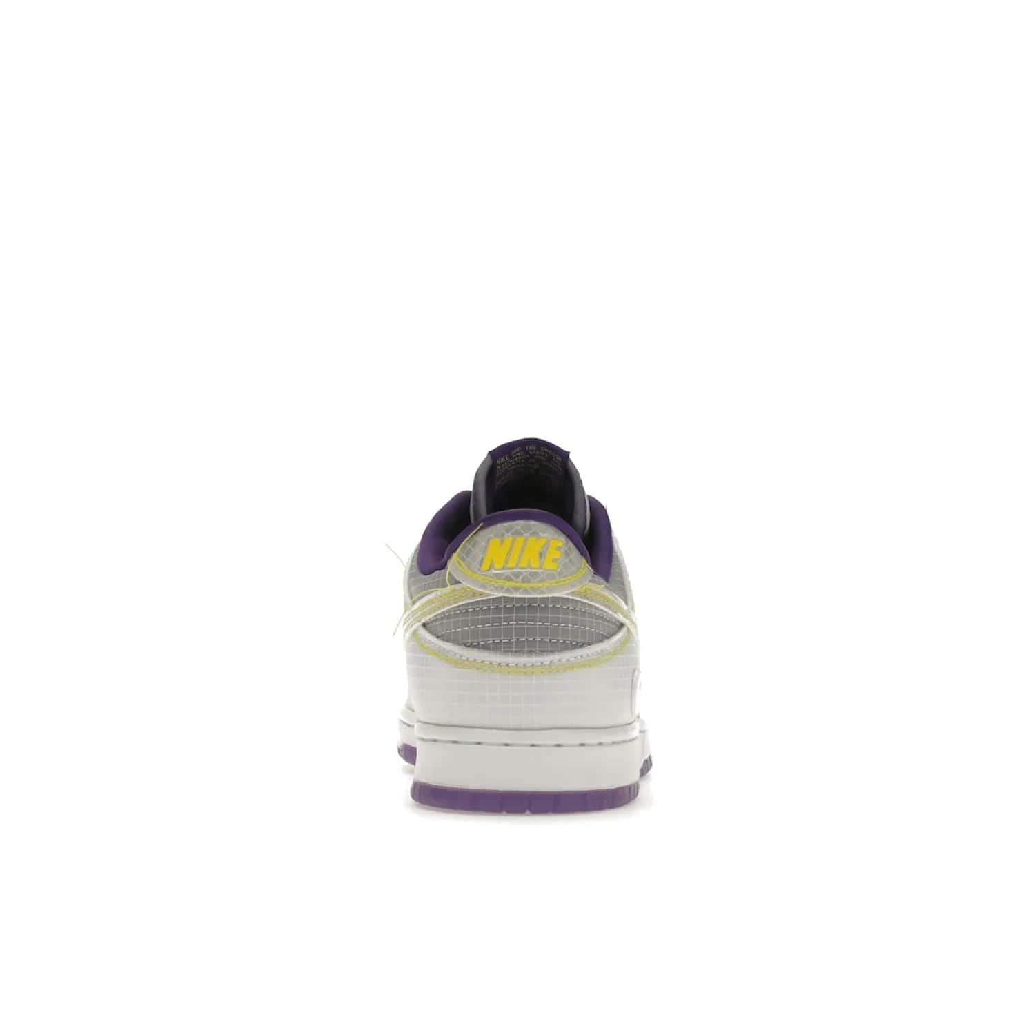 Nike Dunk Low Union Passport Pack Court Purple - Image 28 - Only at www.BallersClubKickz.com - Nike Dunk Low Union LA Passport Pack Court Purple features Court Purple and white smooth leather construction and Union LA Frontman logo on the heel. Releasing in April of 2022, this iconic shoe will make a splash in the streetwear world.