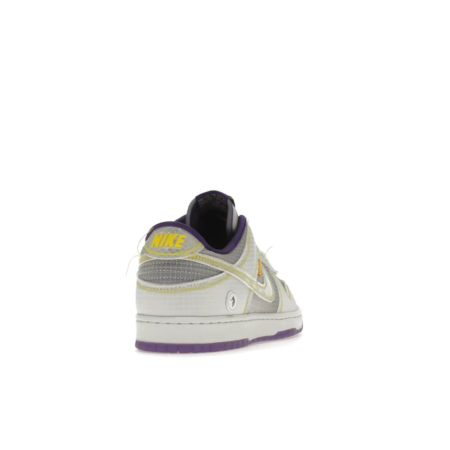 Nike Dunk Low Union Passport Pack Court Purple - Image 30 - Only at www.BallersClubKickz.com - Nike Dunk Low Union LA Passport Pack Court Purple features Court Purple and white smooth leather construction and Union LA Frontman logo on the heel. Releasing in April of 2022, this iconic shoe will make a splash in the streetwear world.