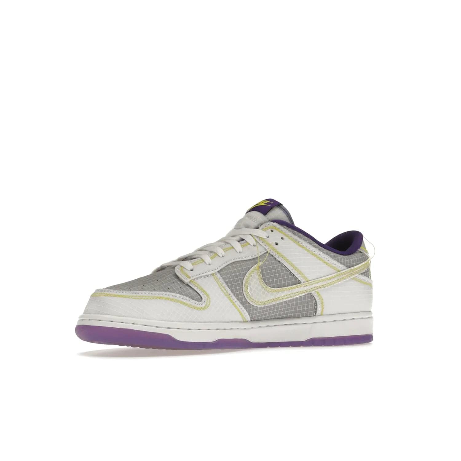 Nike Dunk Low Union Passport Pack Court Purple - Image 16 - Only at www.BallersClubKickz.com - Nike Dunk Low Union LA Passport Pack Court Purple features Court Purple and white smooth leather construction and Union LA Frontman logo on the heel. Releasing in April of 2022, this iconic shoe will make a splash in the streetwear world.