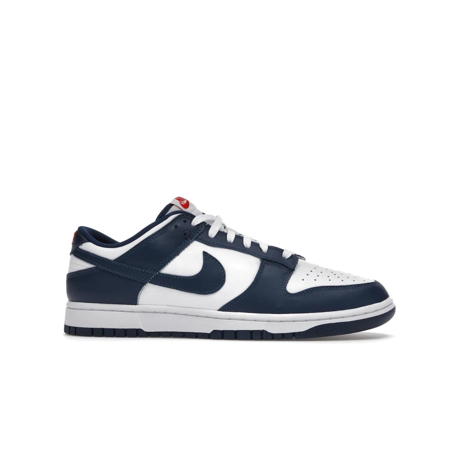 Nike Dunk Low Valerian Blue - Image 2 - Only at www.BallersClubKickz.com - Fresh Nike Dunk Low Valerian Blue drops May 2022 with white leather, blue overlays, red accents and an Air sole. Perfect for the summer season.