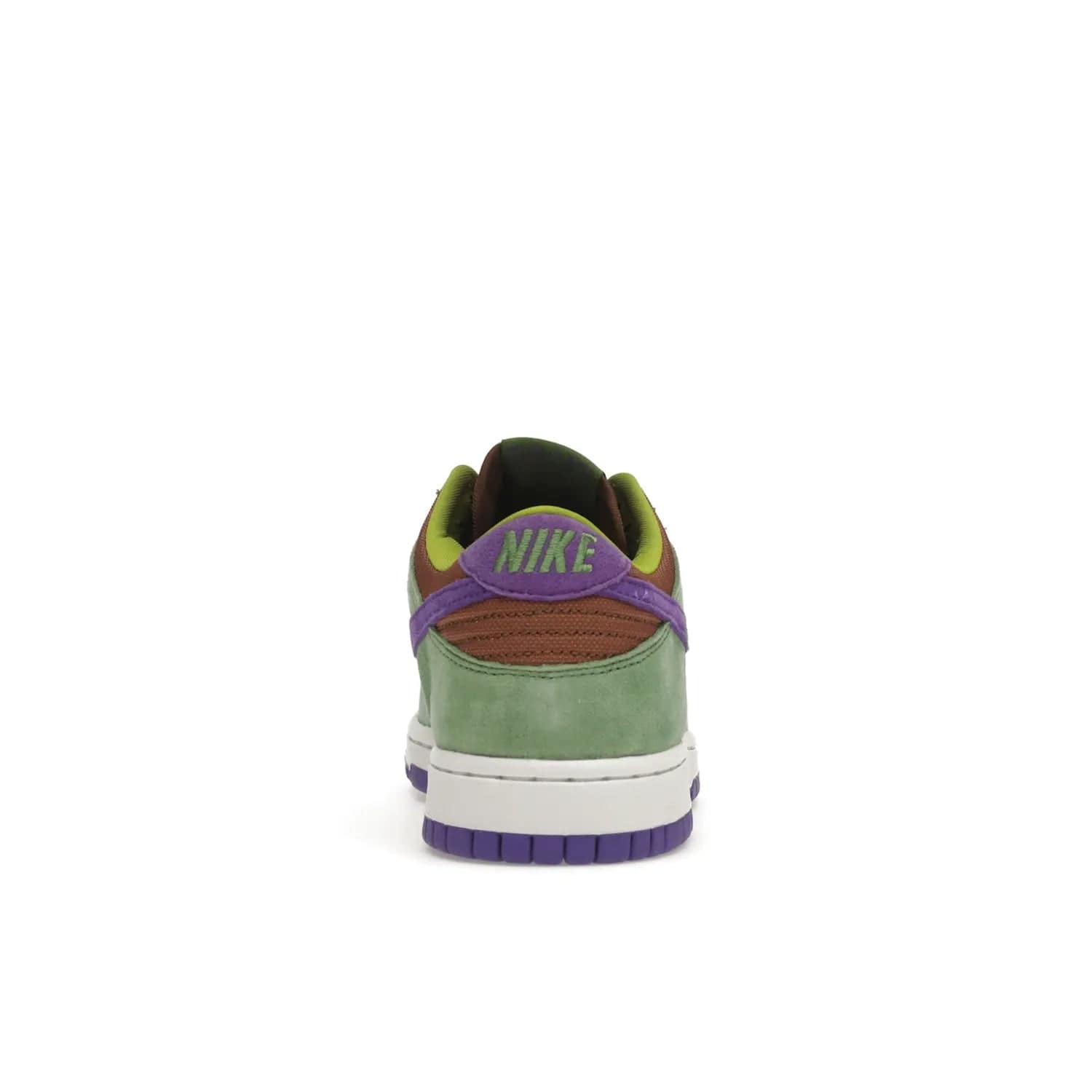 Nike Dunk Low Veneer (2020) - Image 28 - Only at www.BallersClubKickz.com - A classic Nike Dunk Low returns with its OG features. The Veneer/Autumn Green-Deep Purple colorway, mesh tongue, white and purple sole and embroidered heel lettering make this 2020 Sneaker a must-have. Add it to your collection!