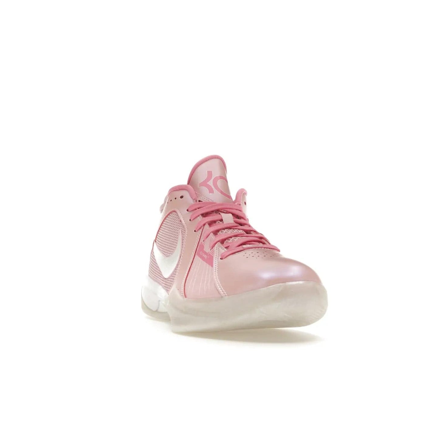 Nike KD 3 Aunt Pearl - Image 8 - Only at www.BallersClubKickz.com - Introducing the Nike KD 3 Aunt Pearl. Featuring a bold Medium Soft Pink, White, & Lotus Pink colorway. Get ready to stand out this October 15th.