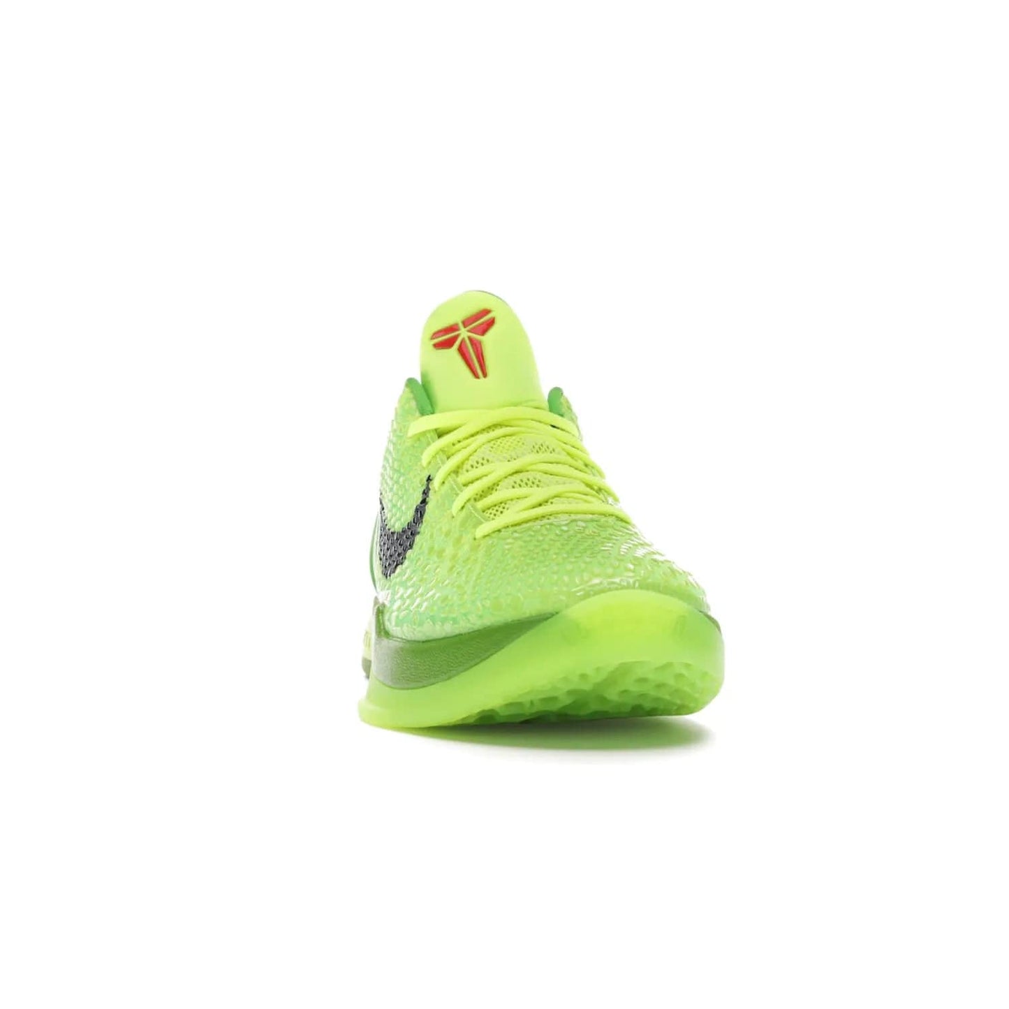 Nike Kobe 6 Protro Grinch (2020) - Image 9 - Only at www.BallersClubKickz.com - #
The Nike Kobe 6 Protro Grinch updates the iconic 2011 design with modern tech like a Zoom Air cushioning system, scaled-down traction, and updated silhouette. Experience the textured Green Apple and Volt upper plus bright red and green accents for $180.