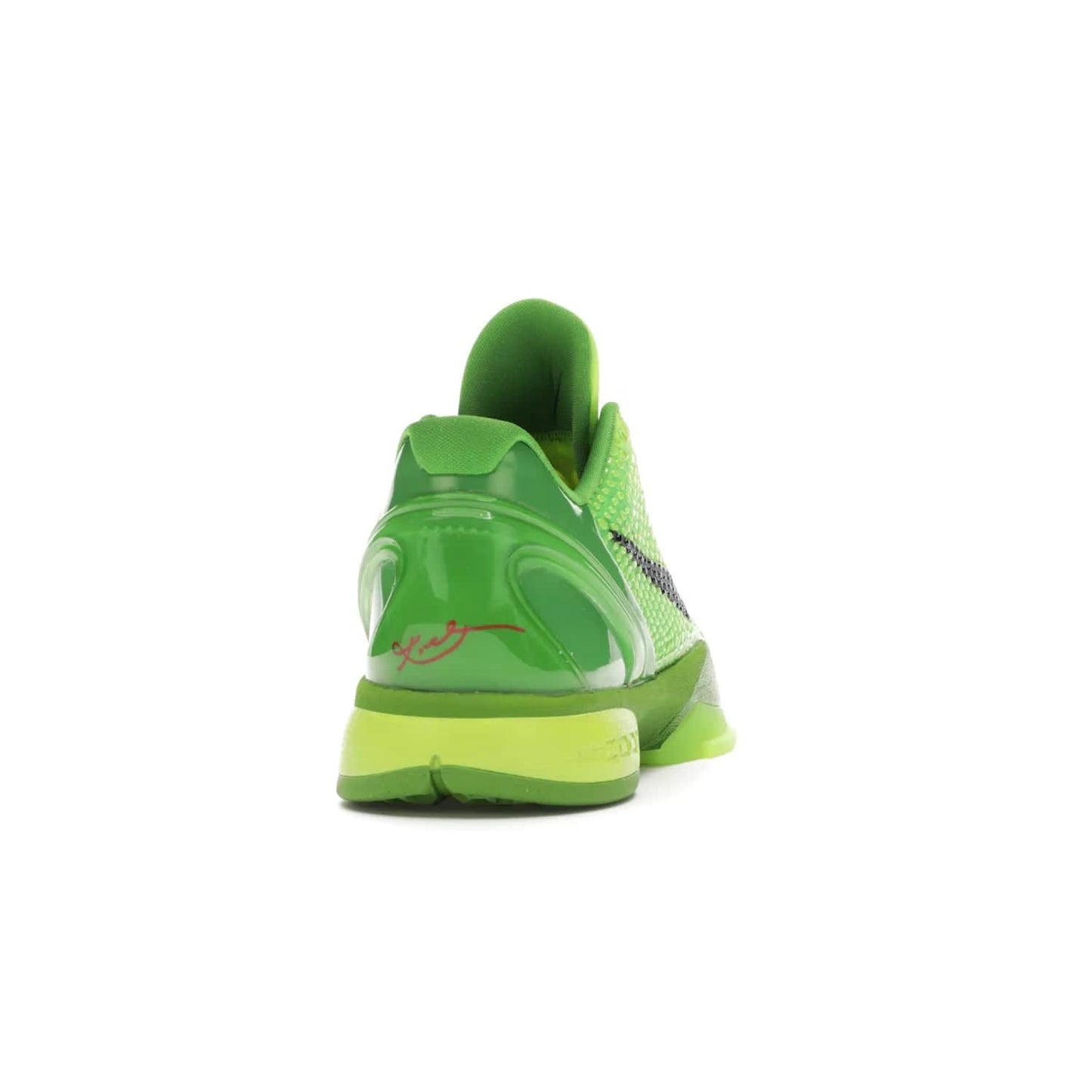 Nike Kobe 6 Protro Grinch (2020) - Image 29 - Only at www.BallersClubKickz.com - #
The Nike Kobe 6 Protro Grinch updates the iconic 2011 design with modern tech like a Zoom Air cushioning system, scaled-down traction, and updated silhouette. Experience the textured Green Apple and Volt upper plus bright red and green accents for $180.