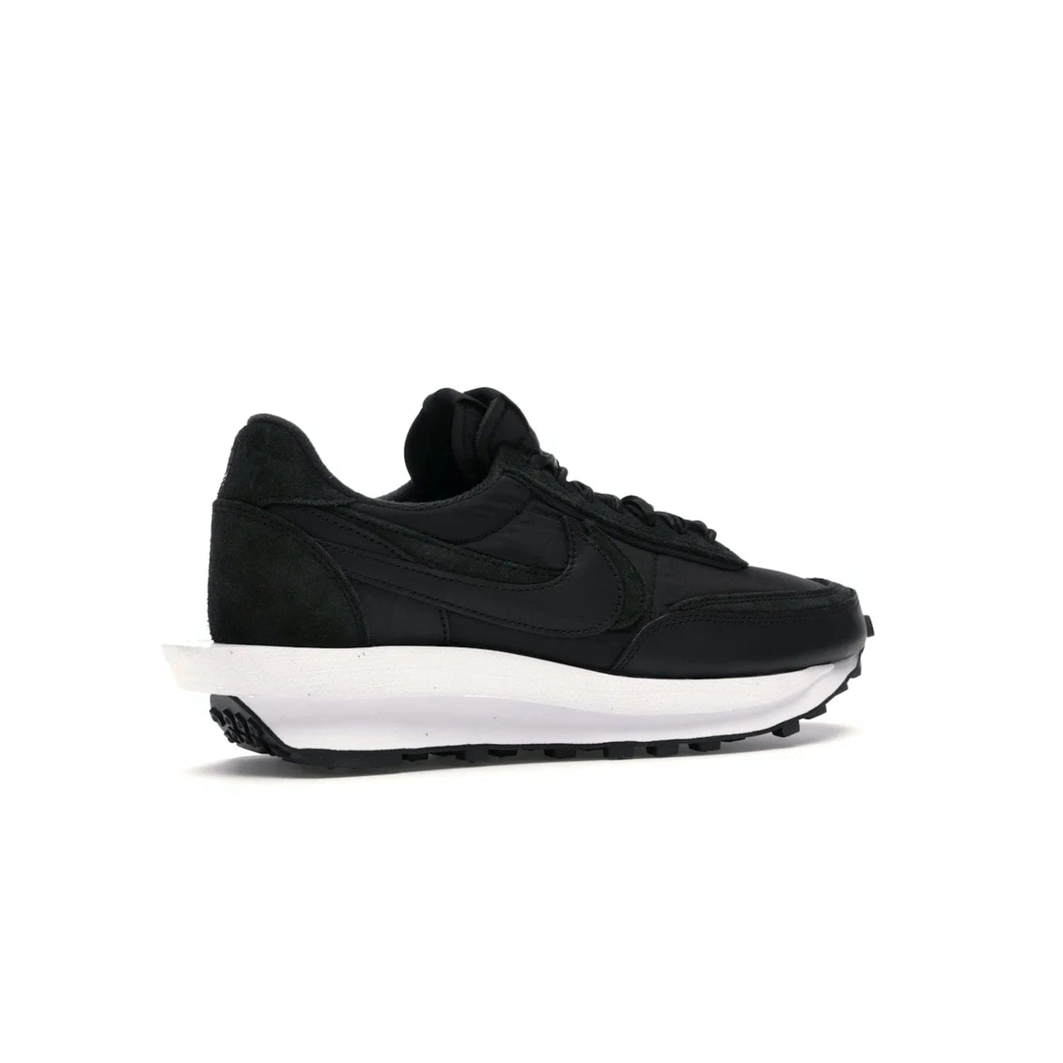Nike LD Waffle sacai Black Nylon - Image 34 - Only at www.BallersClubKickz.com - Upgrade your streetstyle with the Nike LD Waffle Sacai Black Nylon. Get the iconic look of a doubled sole, tongue, and swoosh with no extra laces needed, inspired by modern fashion for spring. Step up your fashion with this luxurious combination of black nylon and suede. Shop the Nike LD Waffle Sacai Black Nylon sneaker today.