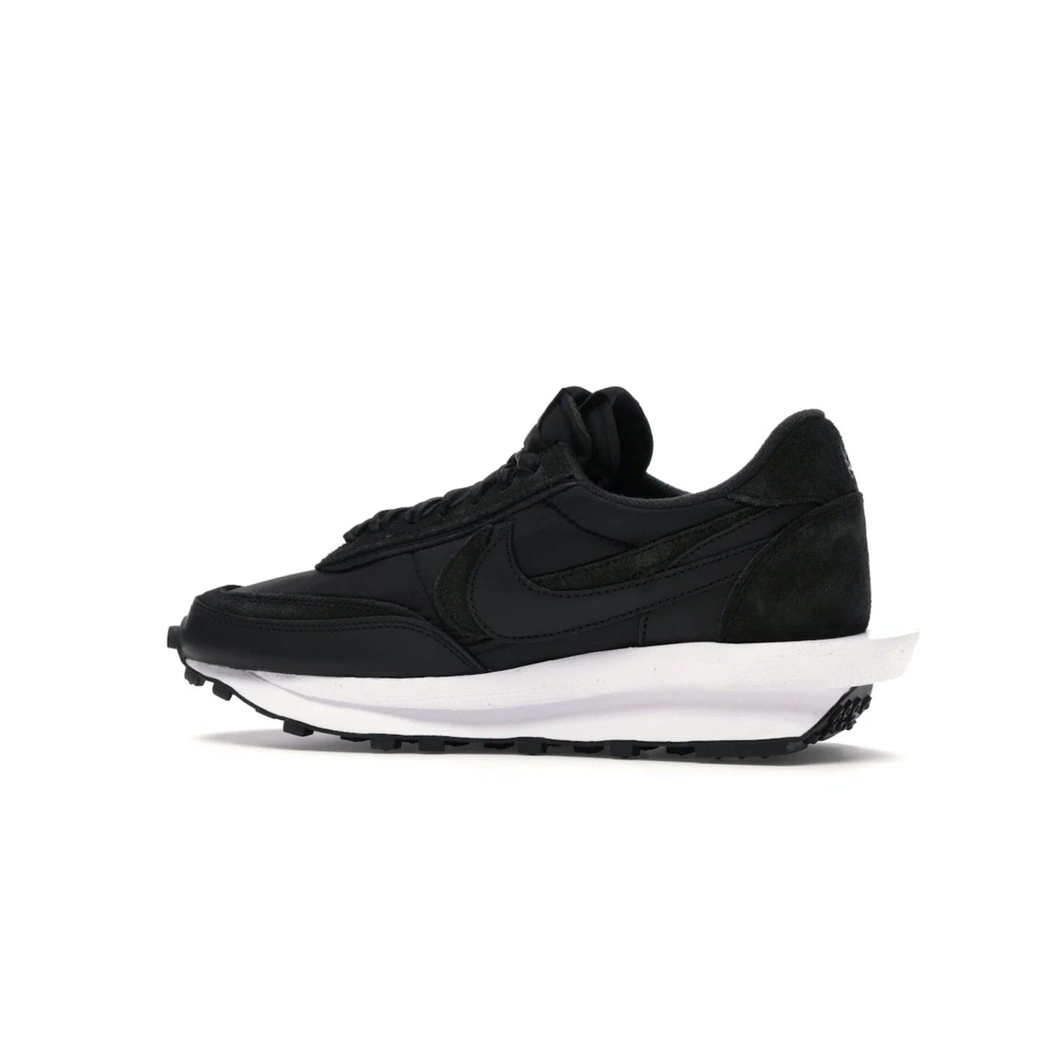 Nike LD Waffle sacai Black Nylon - Image 21 - Only at www.BallersClubKickz.com - Upgrade your streetstyle with the Nike LD Waffle Sacai Black Nylon. Get the iconic look of a doubled sole, tongue, and swoosh with no extra laces needed, inspired by modern fashion for spring. Step up your fashion with this luxurious combination of black nylon and suede. Shop the Nike LD Waffle Sacai Black Nylon sneaker today.