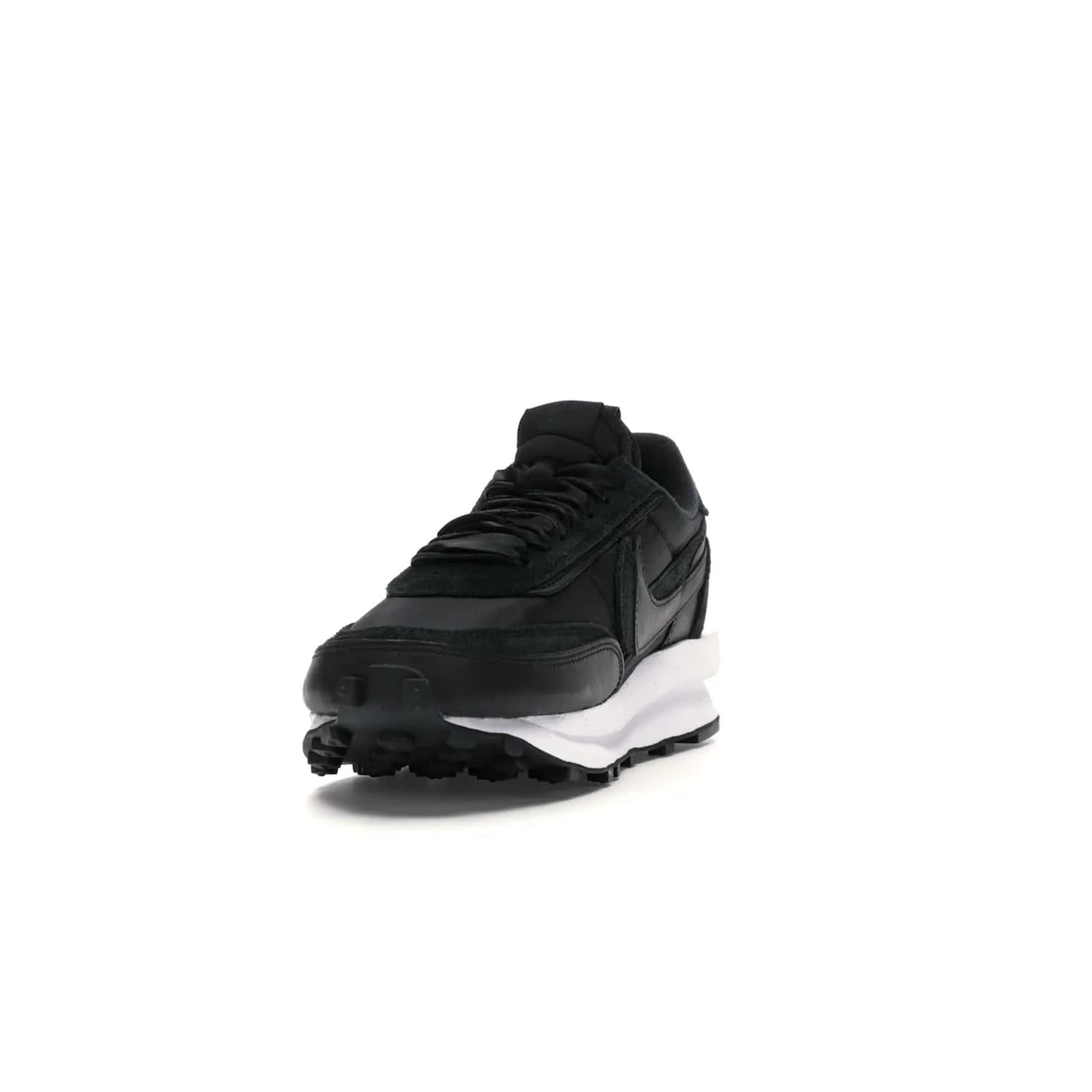 Nike LD Waffle sacai Black Nylon - Image 12 - Only at www.BallersClubKickz.com - Upgrade your streetstyle with the Nike LD Waffle Sacai Black Nylon. Get the iconic look of a doubled sole, tongue, and swoosh with no extra laces needed, inspired by modern fashion for spring. Step up your fashion with this luxurious combination of black nylon and suede. Shop the Nike LD Waffle Sacai Black Nylon sneaker today.