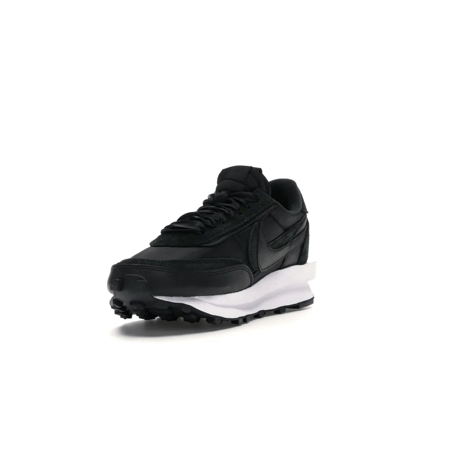 Nike LD Waffle sacai Black Nylon - Image 13 - Only at www.BallersClubKickz.com - Upgrade your streetstyle with the Nike LD Waffle Sacai Black Nylon. Get the iconic look of a doubled sole, tongue, and swoosh with no extra laces needed, inspired by modern fashion for spring. Step up your fashion with this luxurious combination of black nylon and suede. Shop the Nike LD Waffle Sacai Black Nylon sneaker today.