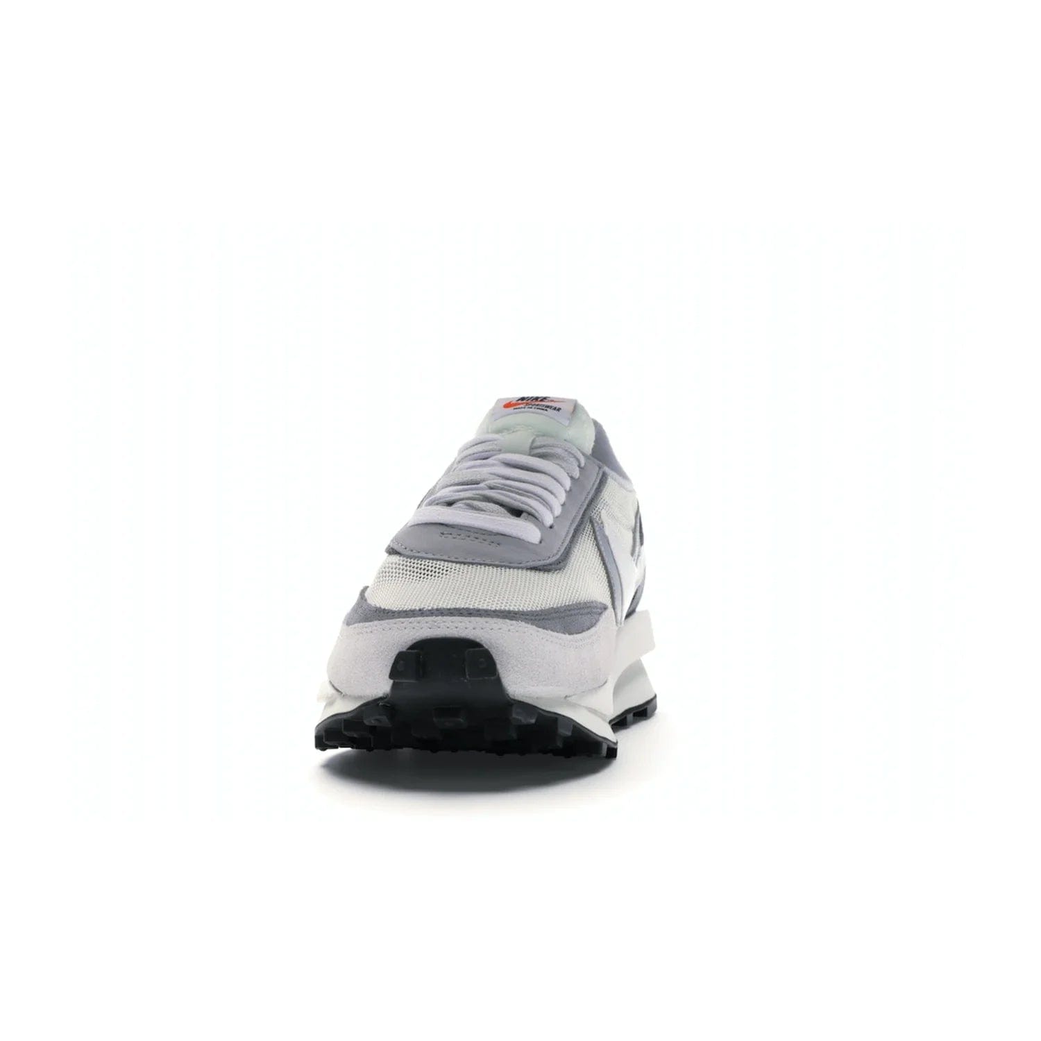 Nike LD Waffle sacai Summit White - Image 11 - Only at www.BallersClubKickz.com - Mesh fashion and comfort into your wardrobe with the Nike LD Waffle Sacai Summit White. Featuring a white upper, grey accents and overlapped white and grey Nike "Swoosh," these sneakers offer perfect balance of comfort and style. Perfect for office or a night out.