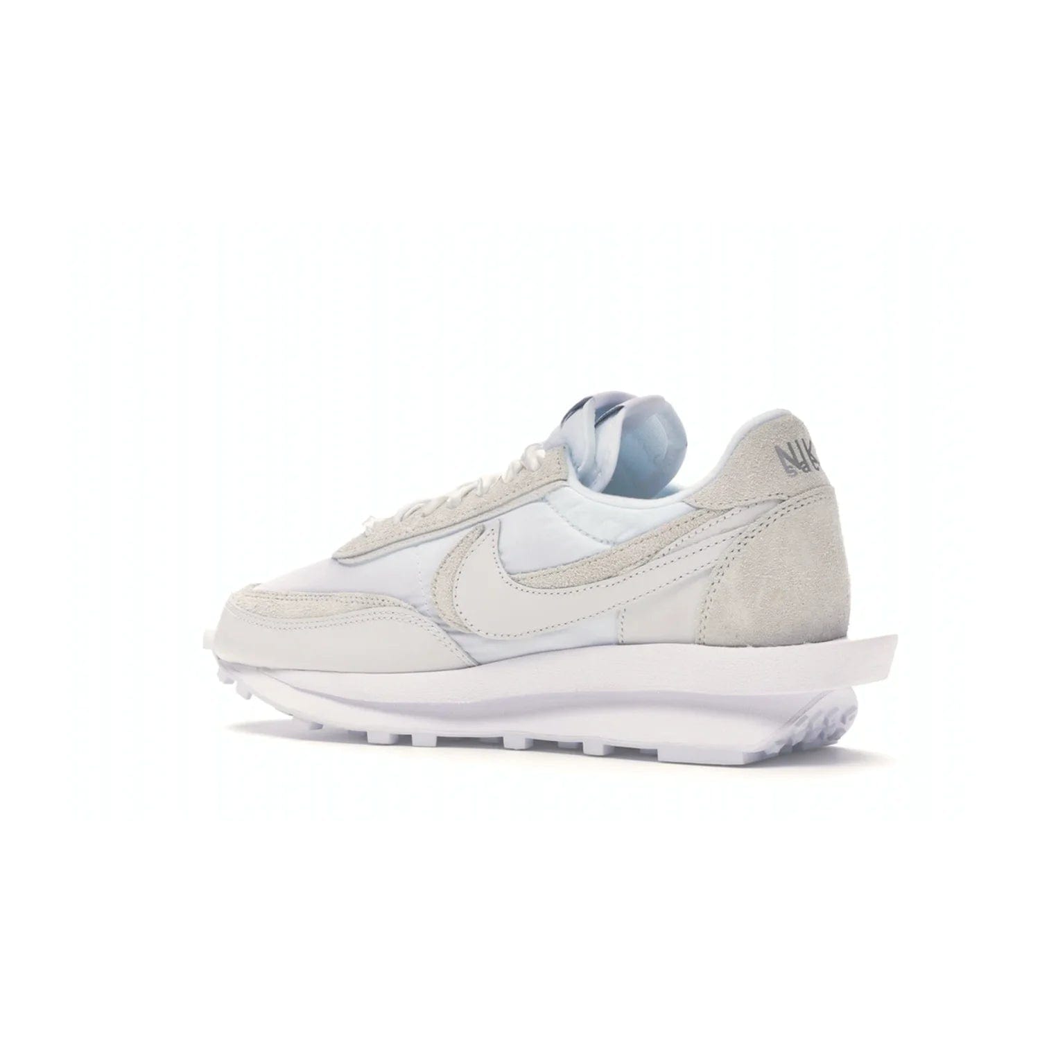 Nike LD Waffle sacai White Nylon - Image 22 - Only at www.BallersClubKickz.com - A classic, timeless design with a white nylon upper and subtle grey suede overlays. This recent Nike LD Waffle Sacai White Nylon design requires only one pair of laces to complete the perfect look for smart and casual styles.