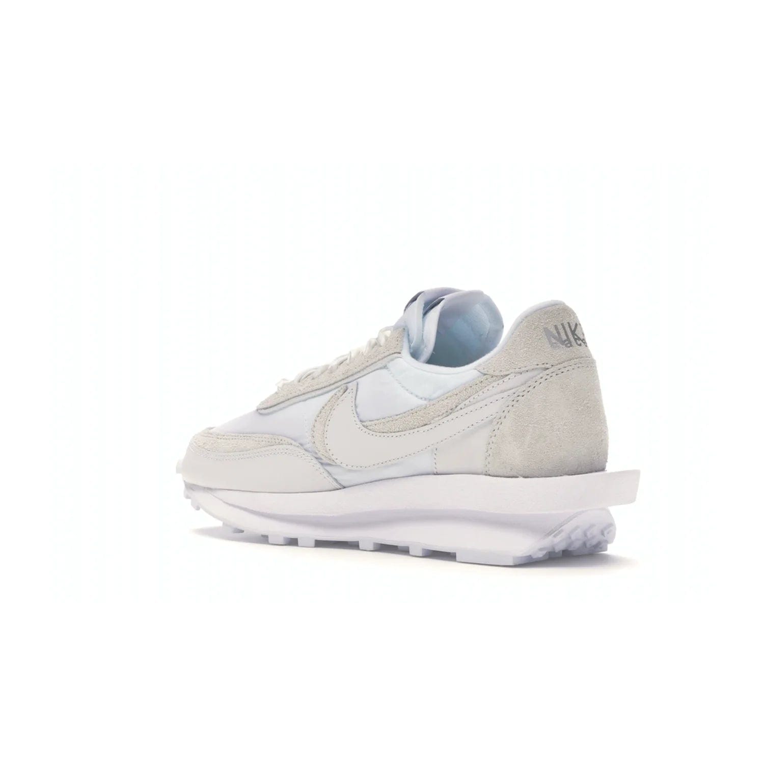 Nike LD Waffle sacai White Nylon - Image 23 - Only at www.BallersClubKickz.com - A classic, timeless design with a white nylon upper and subtle grey suede overlays. This recent Nike LD Waffle Sacai White Nylon design requires only one pair of laces to complete the perfect look for smart and casual styles.
