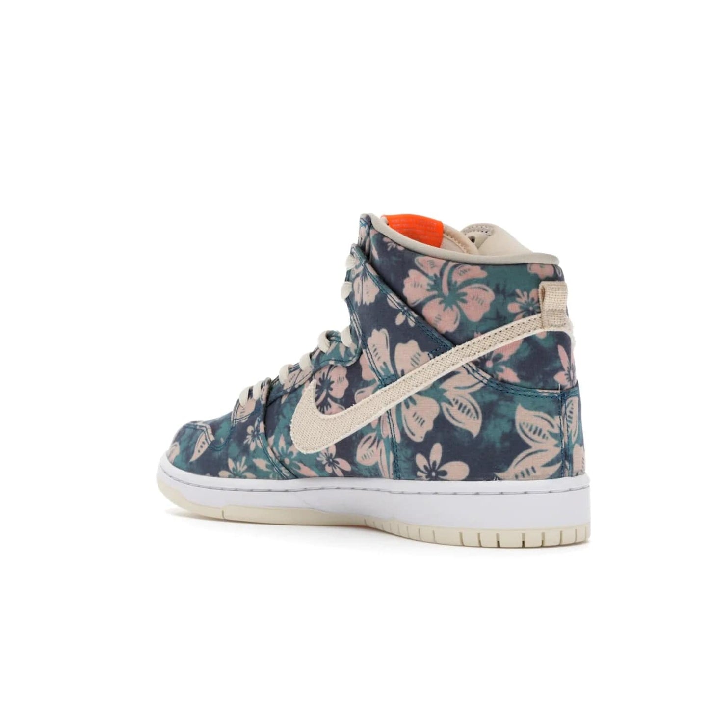 Nike SB Dunk High Hawaii - Image 24 - Only at www.BallersClubKickz.com - Introducing the Nike SB Dunk High Hawaii, a colorway celebrating an island paradise. This hybrid silhouette brings together tropical vibes with a sun-soaked look. Blue, green, pink and orange on a sail and white outsole. Get your island vibes with the Nike SB Dunk High Hawaii.