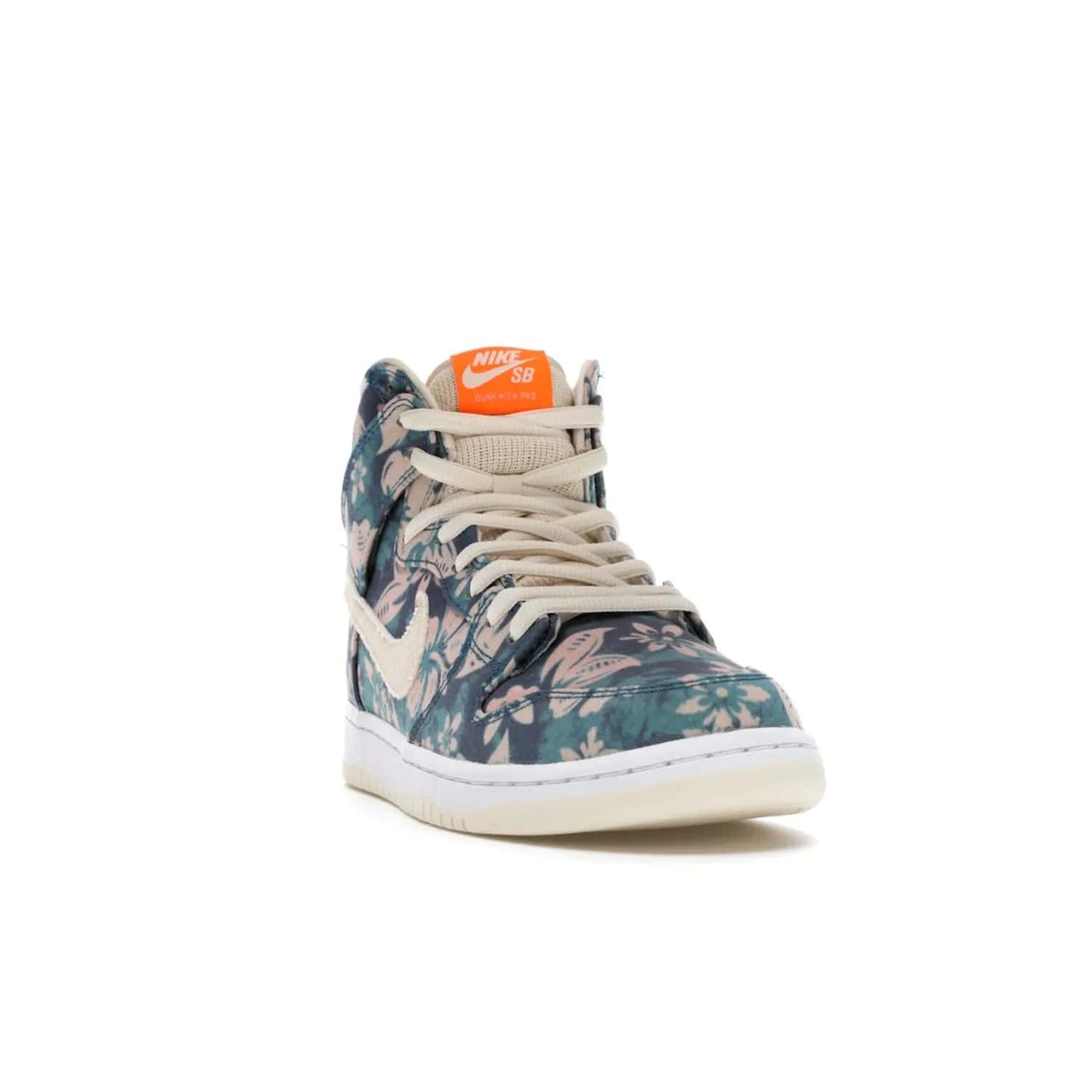 Nike SB Dunk High Hawaii - Image 8 - Only at www.BallersClubKickz.com - Introducing the Nike SB Dunk High Hawaii, a colorway celebrating an island paradise. This hybrid silhouette brings together tropical vibes with a sun-soaked look. Blue, green, pink and orange on a sail and white outsole. Get your island vibes with the Nike SB Dunk High Hawaii.