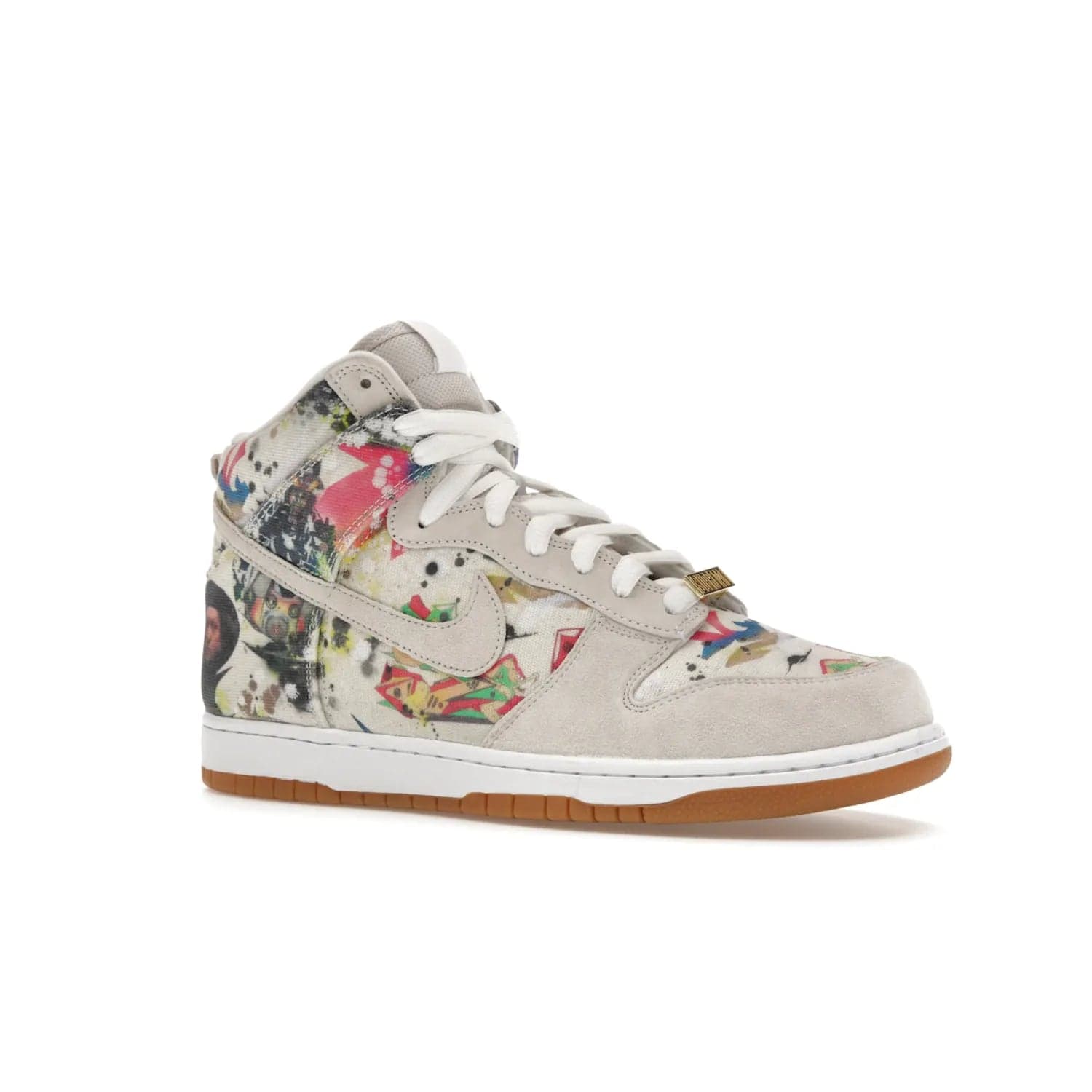 Nike SB Dunk High Supreme Rammellzee - Image 4 - Only at www.BallersClubKickz.com - Introducing Nike SB Dunk High Supreme Rammellzee: a bold sneaker that combines Supreme's audacious style with Rammellzee's vibrant artwork and an abstract colour palette. Launching August 31, 2023.