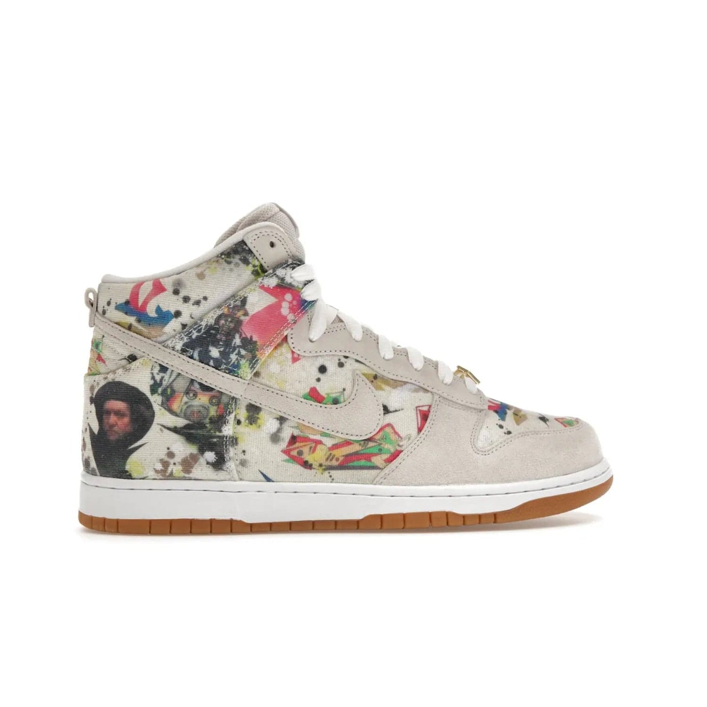 Nike SB Dunk High Supreme Rammellzee - Image 36 - Only at www.BallersClubKickz.com - Introducing Nike SB Dunk High Supreme Rammellzee: a bold sneaker that combines Supreme's audacious style with Rammellzee's vibrant artwork and an abstract colour palette. Launching August 31, 2023.