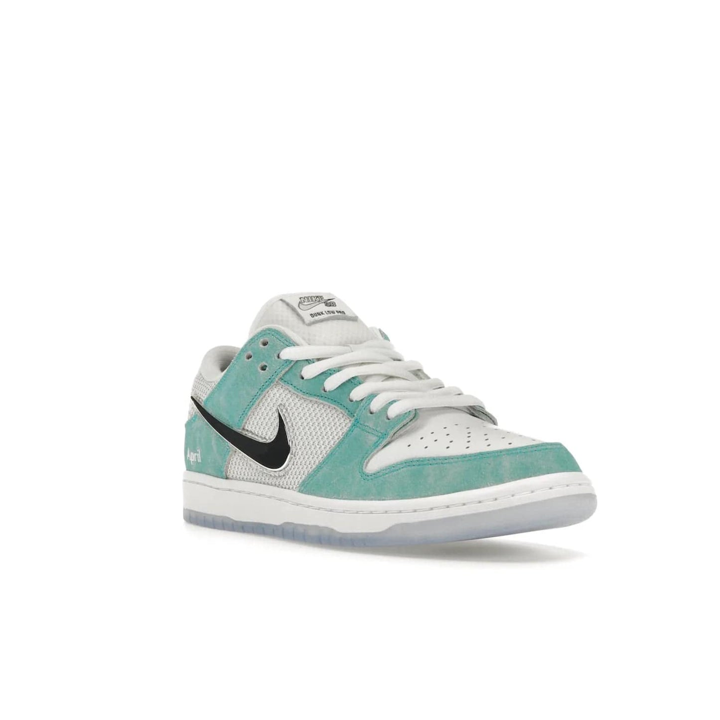 Nike SB Dunk Low April Skateboards - Image 6 - Only at www.BallersClubKickz.com - Grab Nike SB Dunk Low April Skateboards for street-ready performance. Pop of color to stand out on the playgrounds. Durable design with iconic silhouette. Price: $120. Nov 27, 2023 release. Must-have for those who live to ride.
