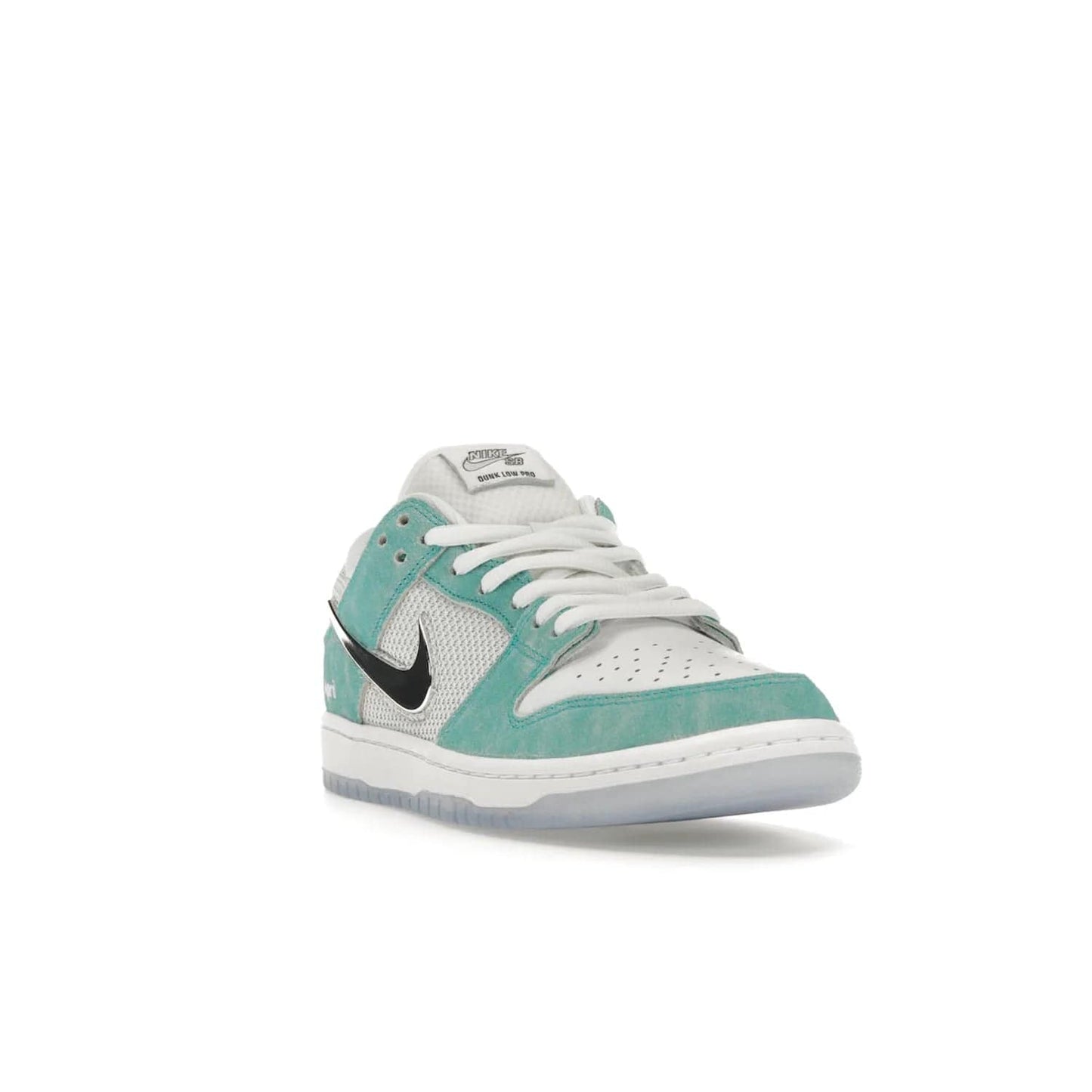 Nike SB Dunk Low April Skateboards - Image 7 - Only at www.BallersClubKickz.com - Grab Nike SB Dunk Low April Skateboards for street-ready performance. Pop of color to stand out on the playgrounds. Durable design with iconic silhouette. Price: $120. Nov 27, 2023 release. Must-have for those who live to ride.