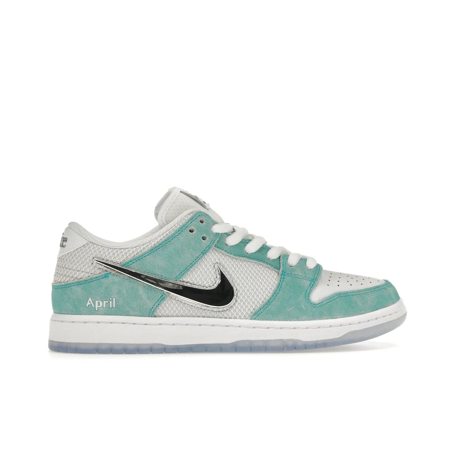 Nike SB Dunk Low April Skateboards - Image 36 - Only at www.BallersClubKickz.com - Grab Nike SB Dunk Low April Skateboards for street-ready performance. Pop of color to stand out on the playgrounds. Durable design with iconic silhouette. Price: $120. Nov 27, 2023 release. Must-have for those who live to ride.