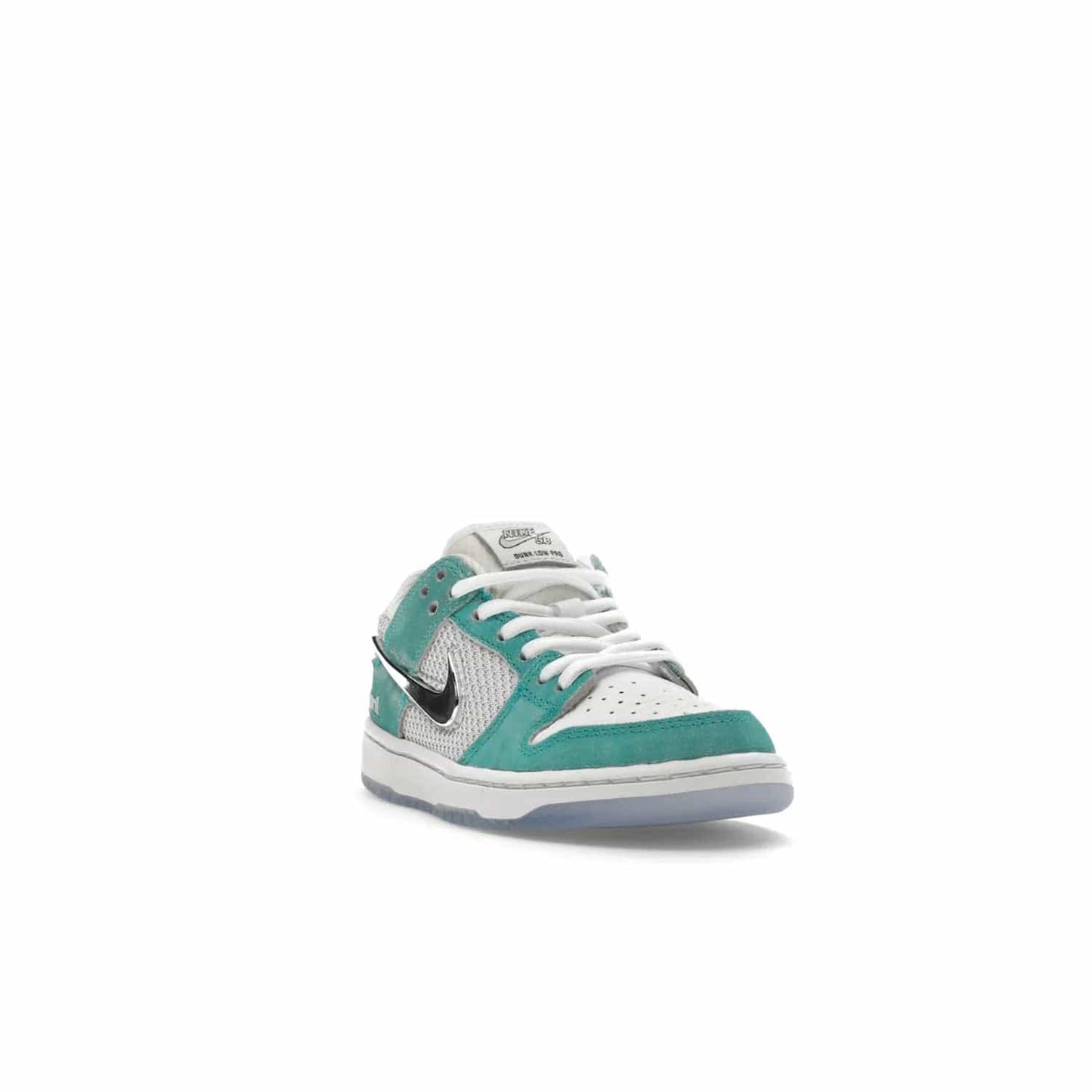 Nike SB Dunk Low April Skateboards (PS) - Image 7 - Only at www.BallersClubKickz.com - Introducing the Nike SB Dunk Low April Skateboards (PS)! Turbo Green upper and midsole with Metallic Silver accents for a stylish look. Don't miss your chance to grab a pair on its release date of November 27th, 2023.