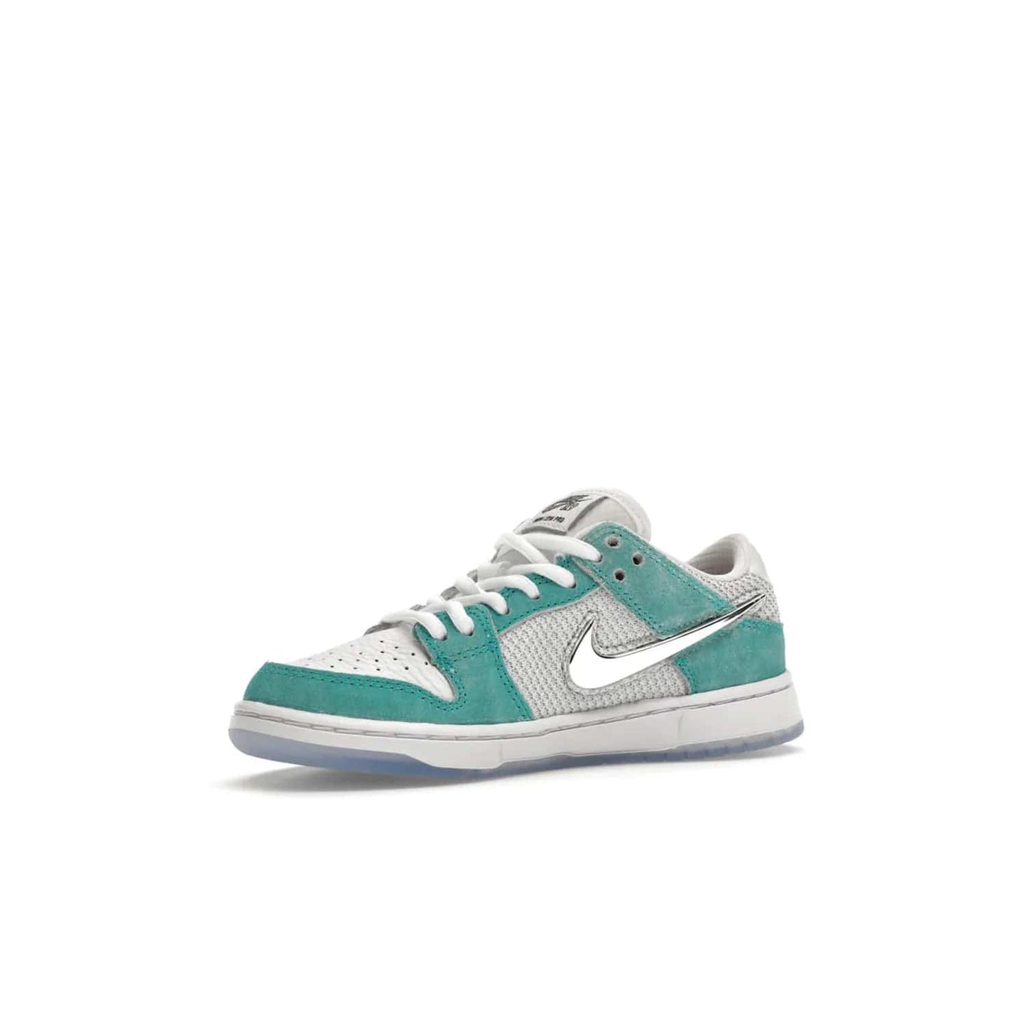 Nike SB Dunk Low April Skateboards (PS) - Image 16 - Only at www.BallersClubKickz.com - Introducing the Nike SB Dunk Low April Skateboards (PS)! Turbo Green upper and midsole with Metallic Silver accents for a stylish look. Don't miss your chance to grab a pair on its release date of November 27th, 2023.