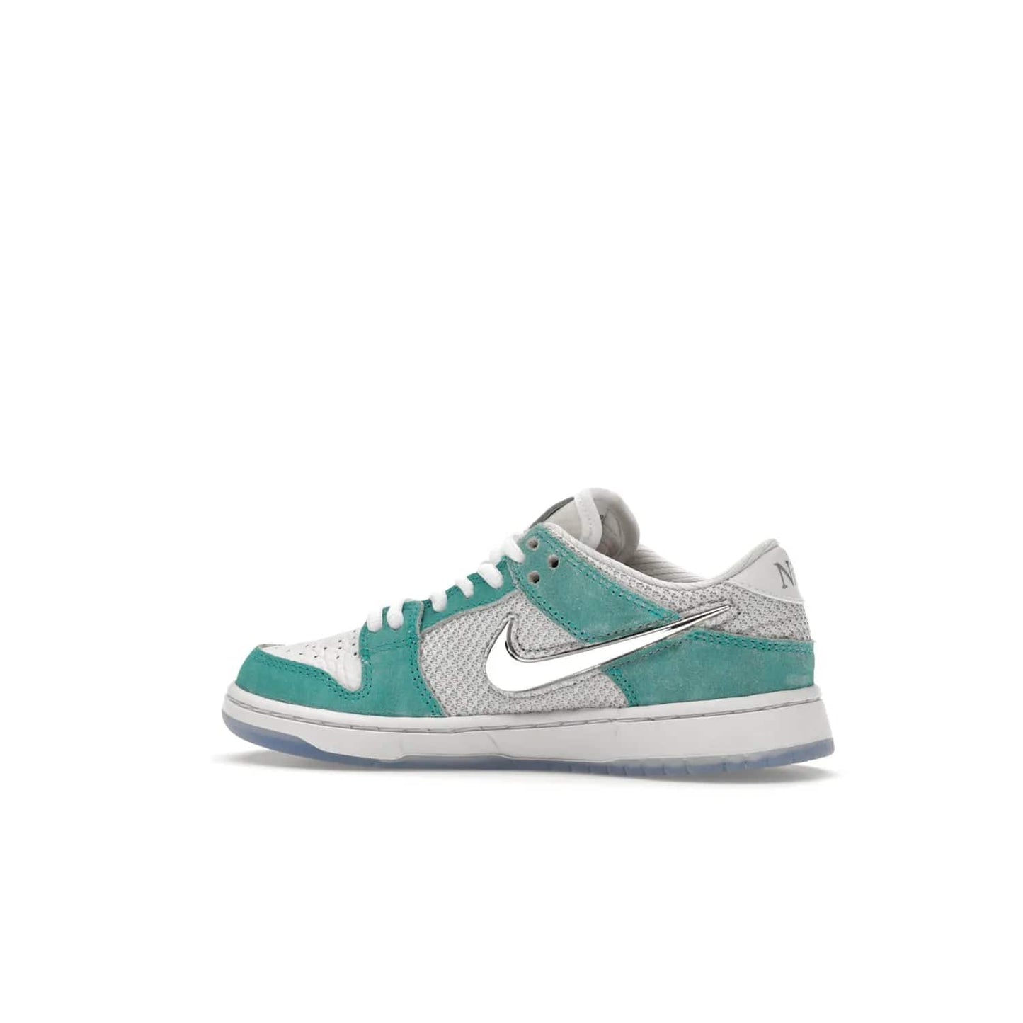Nike SB Dunk Low April Skateboards (PS) - Image 21 - Only at www.BallersClubKickz.com - Introducing the Nike SB Dunk Low April Skateboards (PS)! Turbo Green upper and midsole with Metallic Silver accents for a stylish look. Don't miss your chance to grab a pair on its release date of November 27th, 2023.