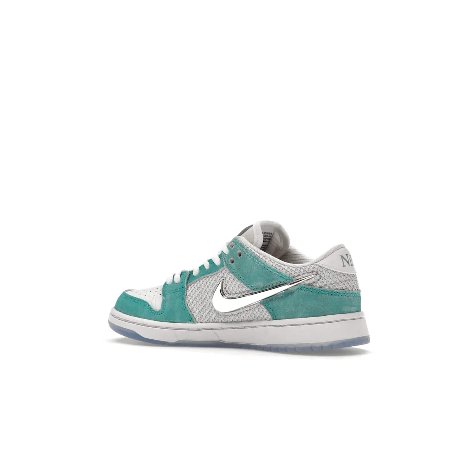 Nike SB Dunk Low April Skateboards (PS) - Image 22 - Only at www.BallersClubKickz.com - Introducing the Nike SB Dunk Low April Skateboards (PS)! Turbo Green upper and midsole with Metallic Silver accents for a stylish look. Don't miss your chance to grab a pair on its release date of November 27th, 2023.