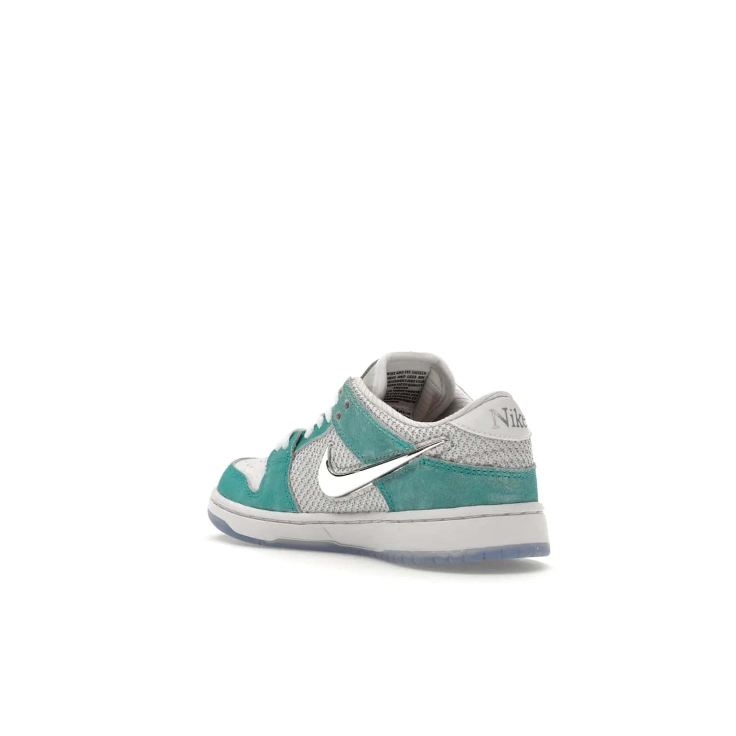 Nike SB Dunk Low April Skateboards (PS) - Image 24 - Only at www.BallersClubKickz.com - Introducing the Nike SB Dunk Low April Skateboards (PS)! Turbo Green upper and midsole with Metallic Silver accents for a stylish look. Don't miss your chance to grab a pair on its release date of November 27th, 2023.