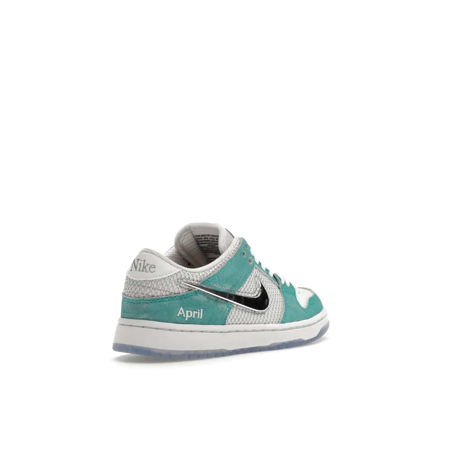 Nike SB Dunk Low April Skateboards (PS) - Image 32 - Only at www.BallersClubKickz.com - Introducing the Nike SB Dunk Low April Skateboards (PS)! Turbo Green upper and midsole with Metallic Silver accents for a stylish look. Don't miss your chance to grab a pair on its release date of November 27th, 2023.