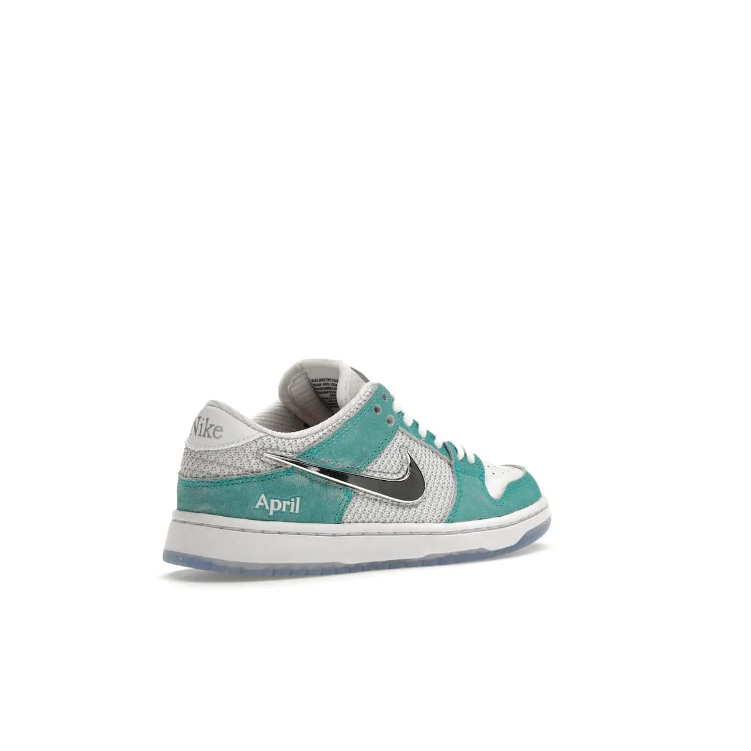 Nike SB Dunk Low April Skateboards (PS) - Image 33 - Only at www.BallersClubKickz.com - Introducing the Nike SB Dunk Low April Skateboards (PS)! Turbo Green upper and midsole with Metallic Silver accents for a stylish look. Don't miss your chance to grab a pair on its release date of November 27th, 2023.