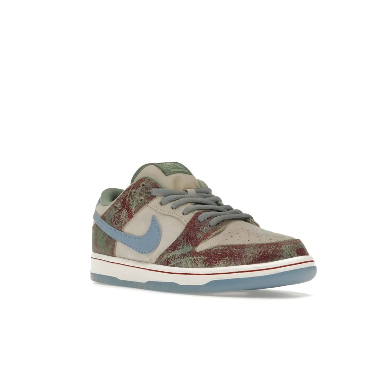 Nike SB Dunk Low Crenshaw Skate Club - Image 6 - Only at www.BallersClubKickz.com - Introducing the Nike SB Dunk Low Crenshaw Skate Club! Classic skate shoes with Sail and Light Blue upper, Cedar accents, padded collars and superior grip for comfortable, stable performance and style. Ideal for any skate session.
