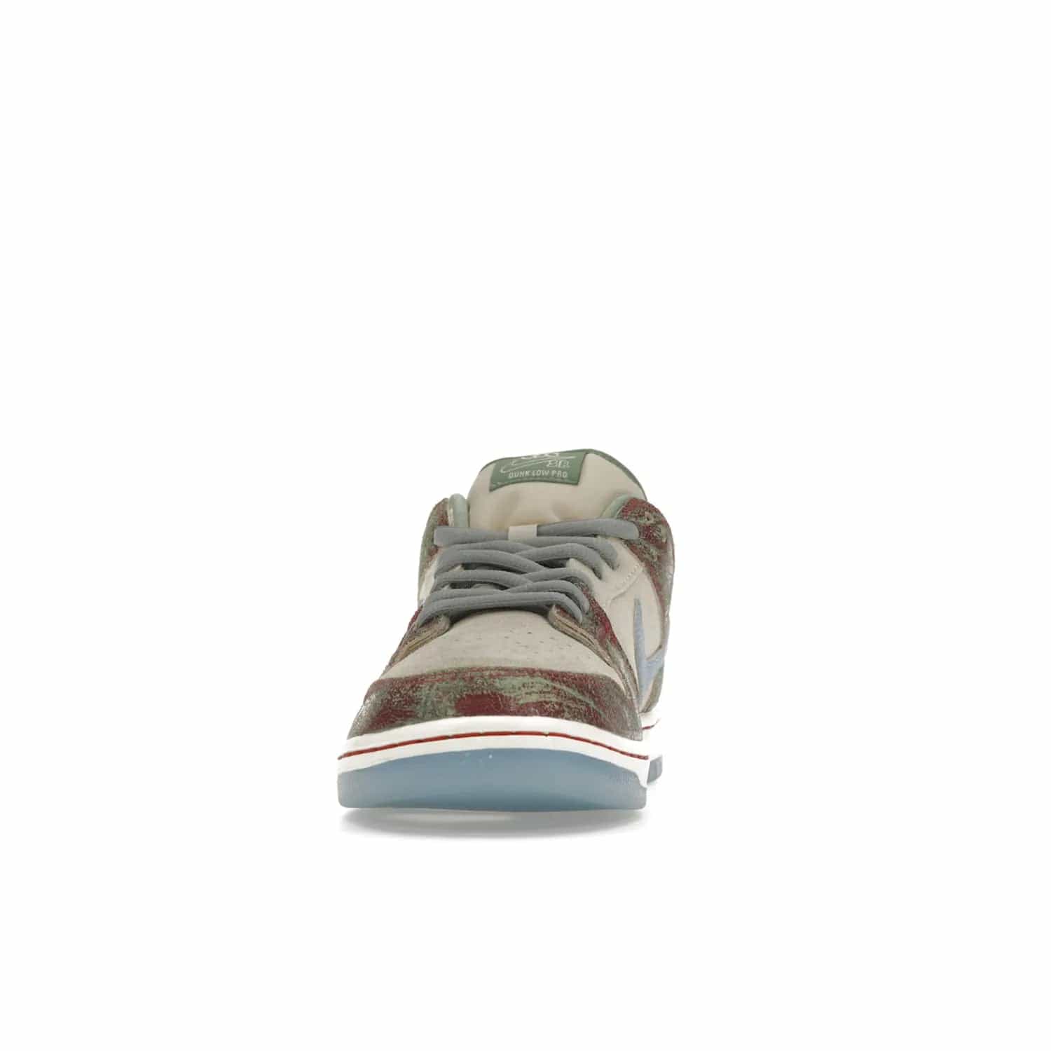 Nike SB Dunk Low Crenshaw Skate Club - Image 11 - Only at www.BallersClubKickz.com - Introducing the Nike SB Dunk Low Crenshaw Skate Club! Classic skate shoes with Sail and Light Blue upper, Cedar accents, padded collars and superior grip for comfortable, stable performance and style. Ideal for any skate session.