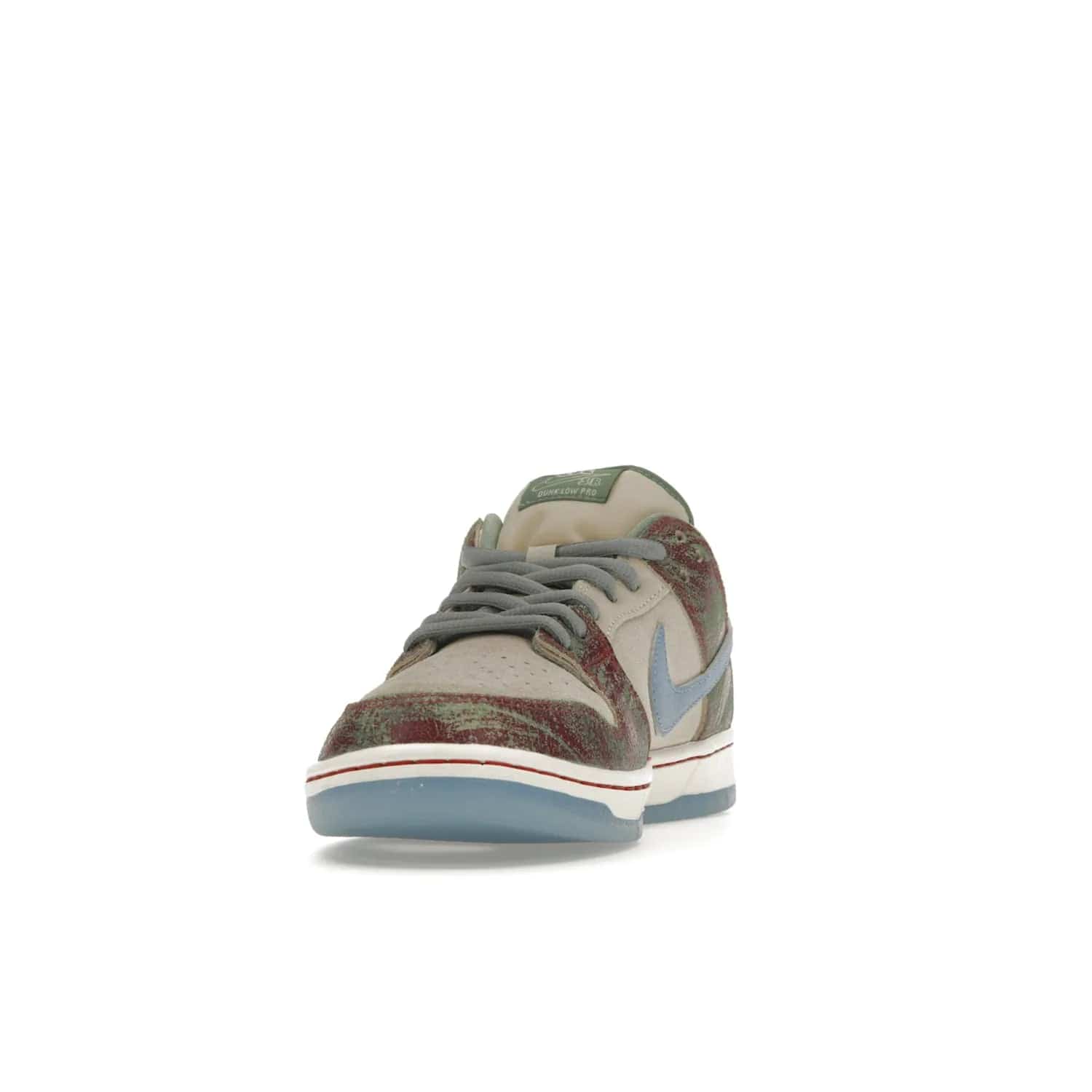 Nike SB Dunk Low Crenshaw Skate Club - Image 12 - Only at www.BallersClubKickz.com - Introducing the Nike SB Dunk Low Crenshaw Skate Club! Classic skate shoes with Sail and Light Blue upper, Cedar accents, padded collars and superior grip for comfortable, stable performance and style. Ideal for any skate session.