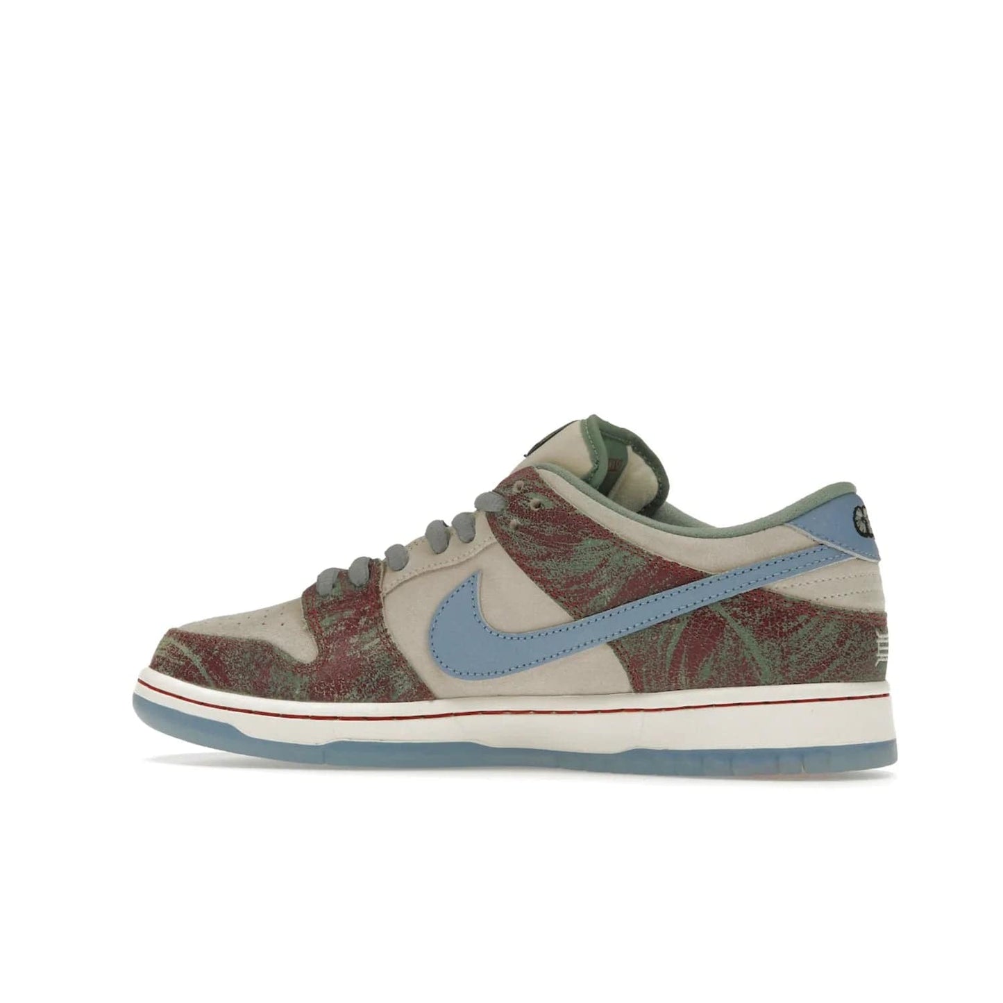 Nike SB Dunk Low Crenshaw Skate Club - Image 21 - Only at www.BallersClubKickz.com - Introducing the Nike SB Dunk Low Crenshaw Skate Club! Classic skate shoes with Sail and Light Blue upper, Cedar accents, padded collars and superior grip for comfortable, stable performance and style. Ideal for any skate session.