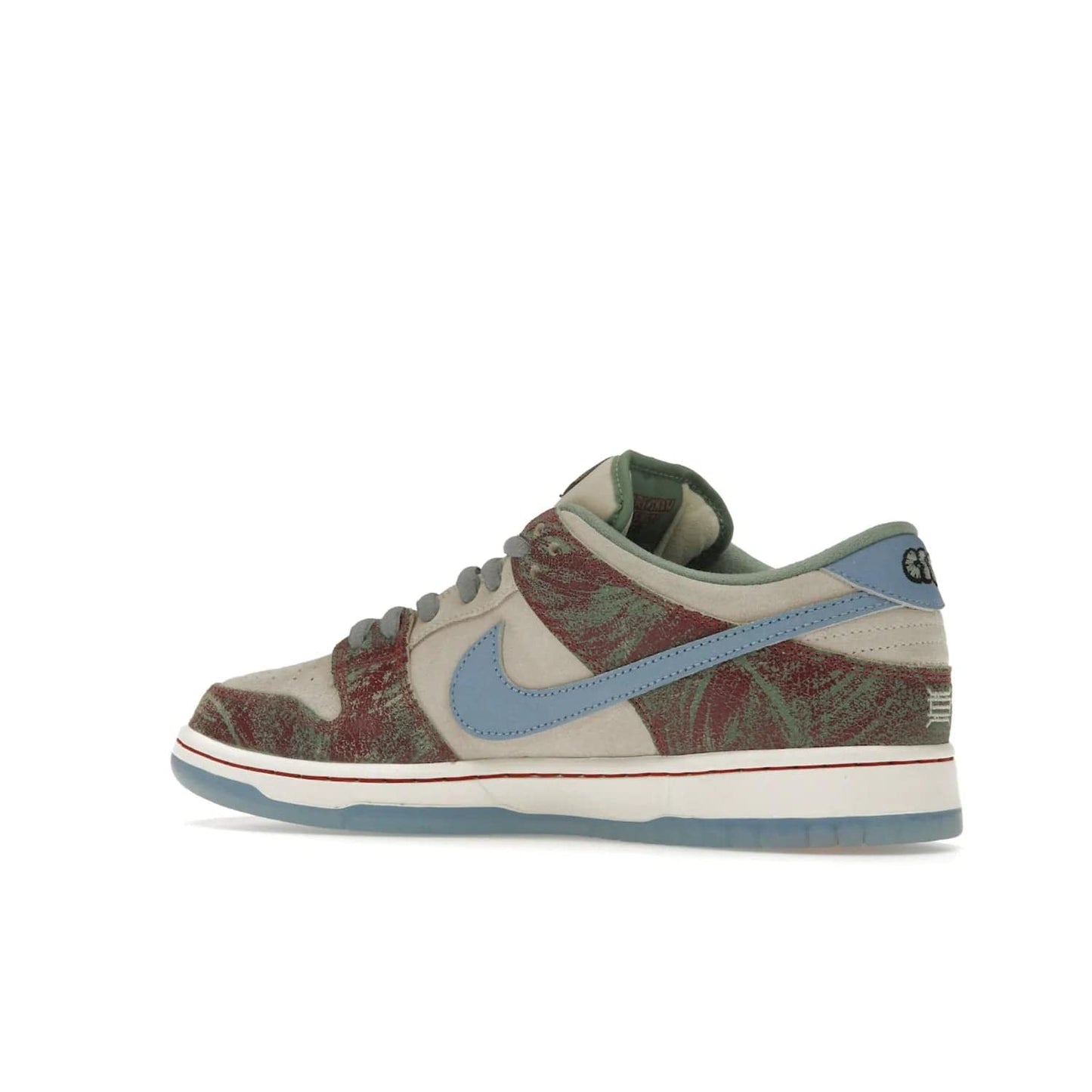 Nike SB Dunk Low Crenshaw Skate Club - Image 22 - Only at www.BallersClubKickz.com - Introducing the Nike SB Dunk Low Crenshaw Skate Club! Classic skate shoes with Sail and Light Blue upper, Cedar accents, padded collars and superior grip for comfortable, stable performance and style. Ideal for any skate session.