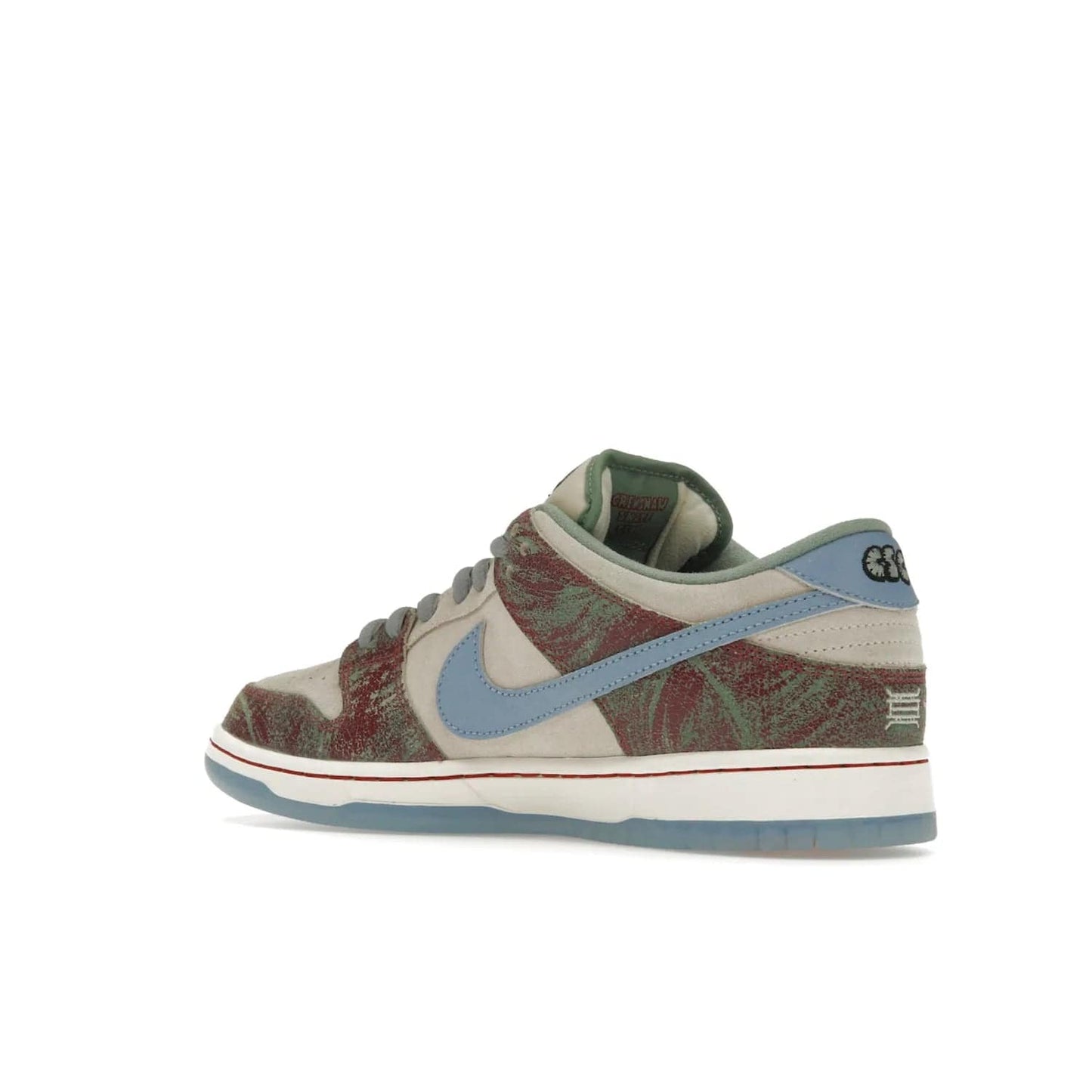 Nike SB Dunk Low Crenshaw Skate Club - Image 23 - Only at www.BallersClubKickz.com - Introducing the Nike SB Dunk Low Crenshaw Skate Club! Classic skate shoes with Sail and Light Blue upper, Cedar accents, padded collars and superior grip for comfortable, stable performance and style. Ideal for any skate session.