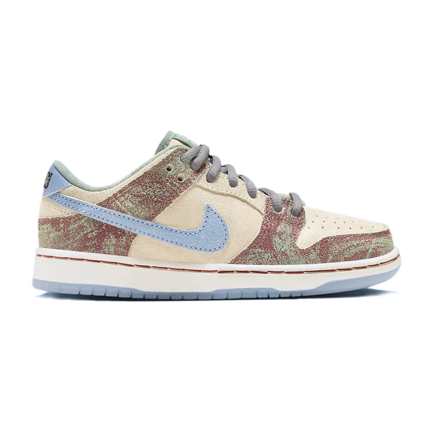 Nike SB Dunk Low Crenshaw Skate Club (PS) - Image 1 - Only at www.BallersClubKickz.com - Experience skate style reborn with the Nike SB Dunk Low Crenshaw Skate Club. This Sail upper feature a textured leather swoosh with mesh on the tongue and ankle. Polished Light Blue and Cedar overlays complete the timeless look. Step out in street-style with the Nike SB Dunk Low.